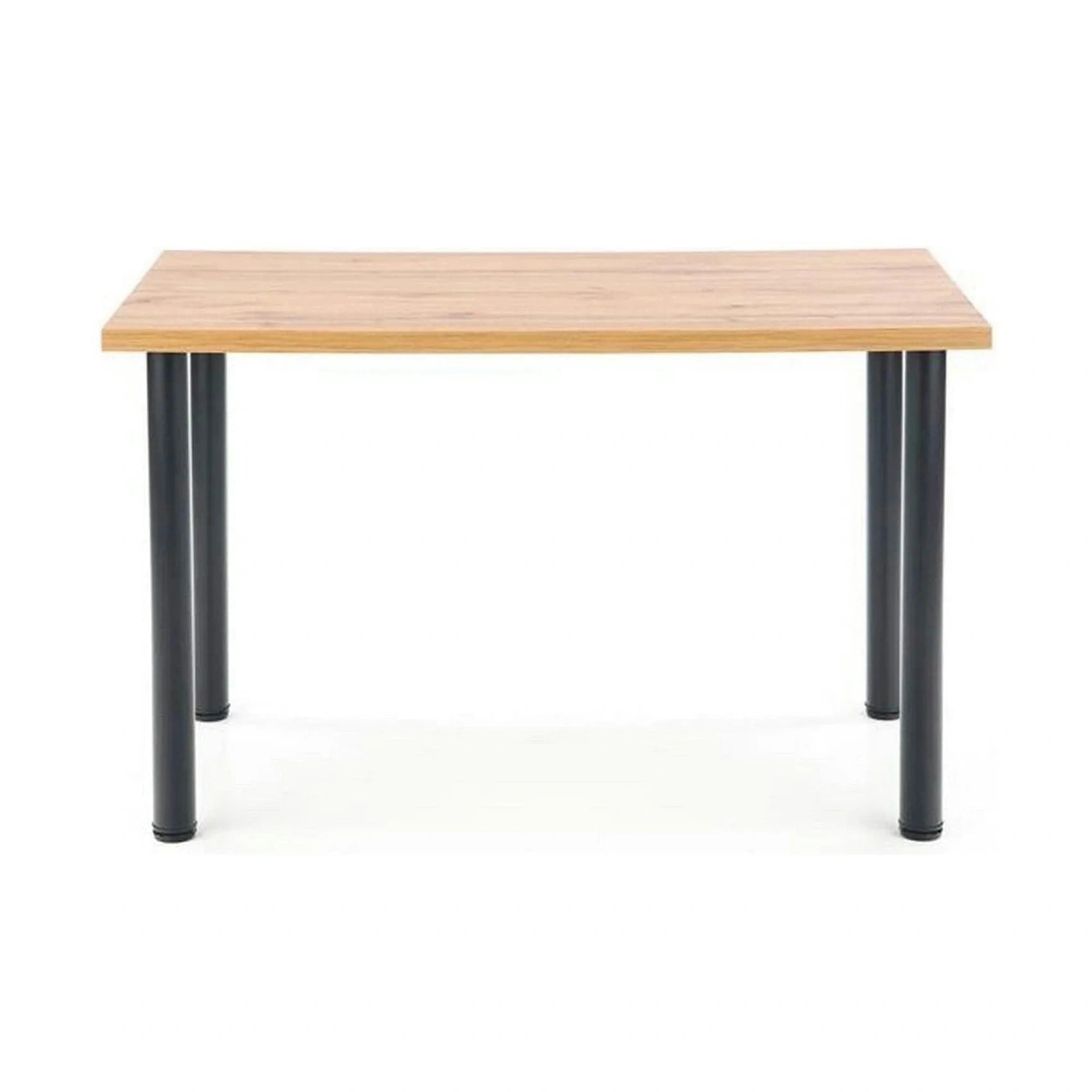 Masa MODEX 2, stejar/negru, PAL/otel, 120x68x75 cm