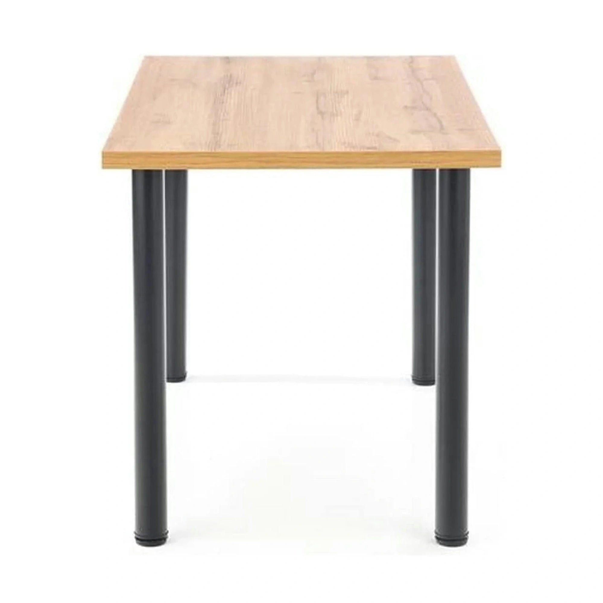 Masa MODEX 2, stejar/negru, PAL/otel, 120x68x75 cm