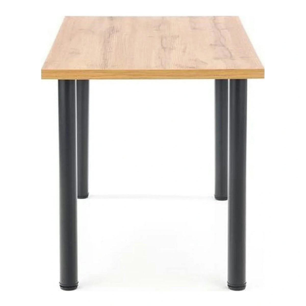 Masa MODEX 2, stejar/negru, PAL/otel, 120x68x75 cm