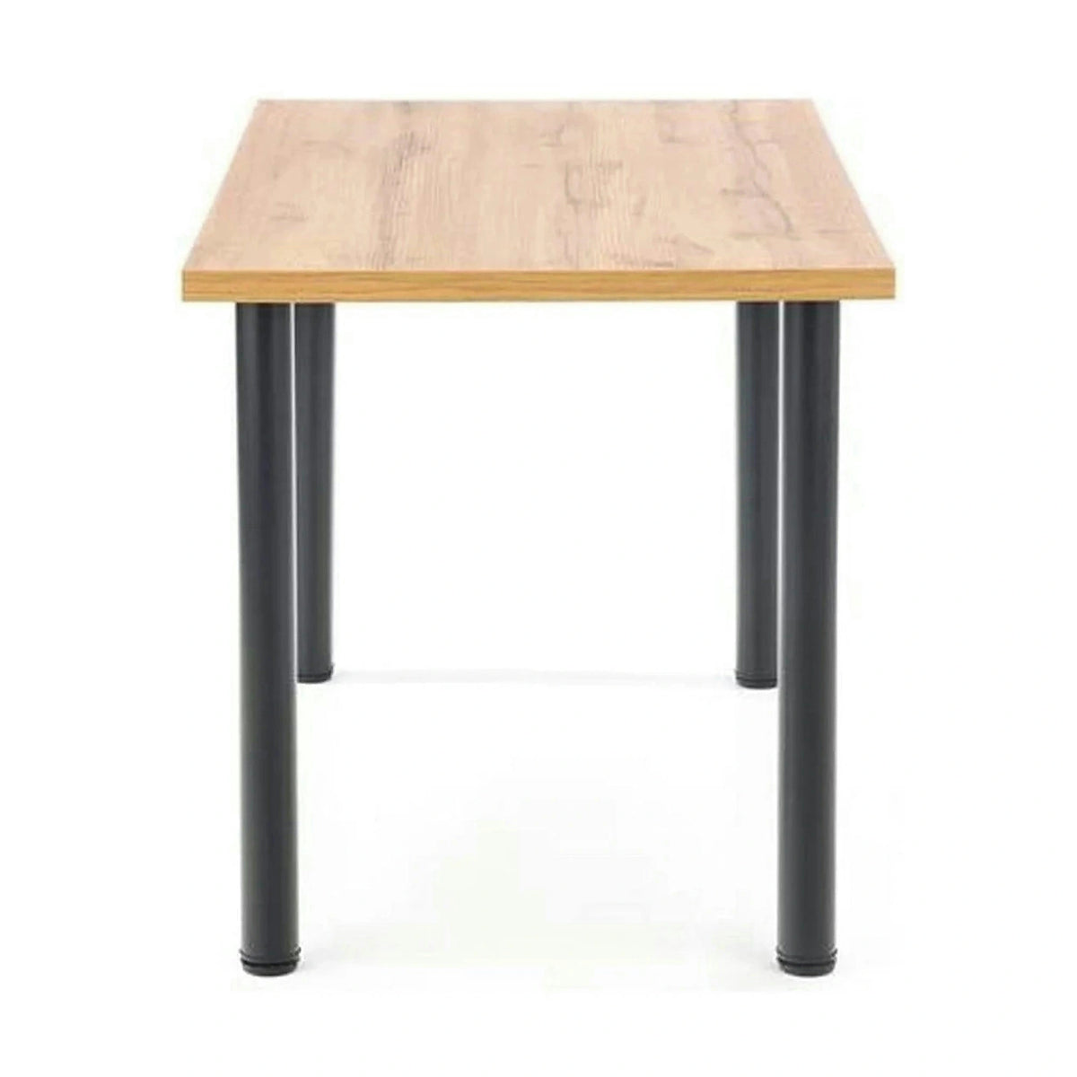 Masa MODEX 2, stejar/negru, PAL/otel, 120x68x75 cm