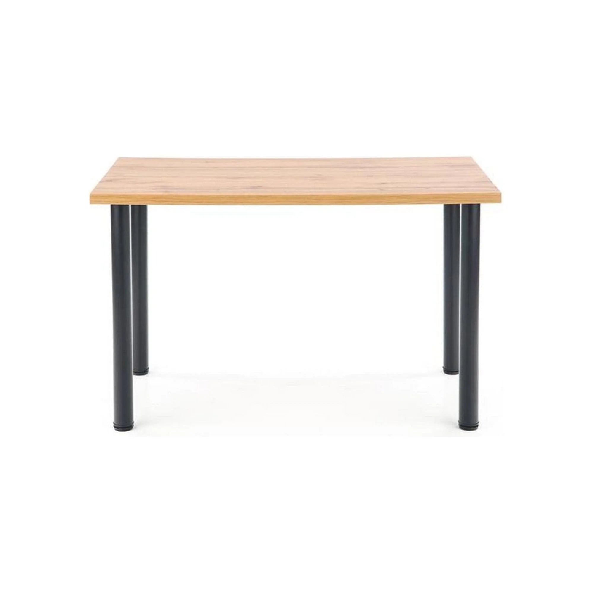 Masa MODEX 2, stejar/negru, PAL/otel, 120x68x75 cm