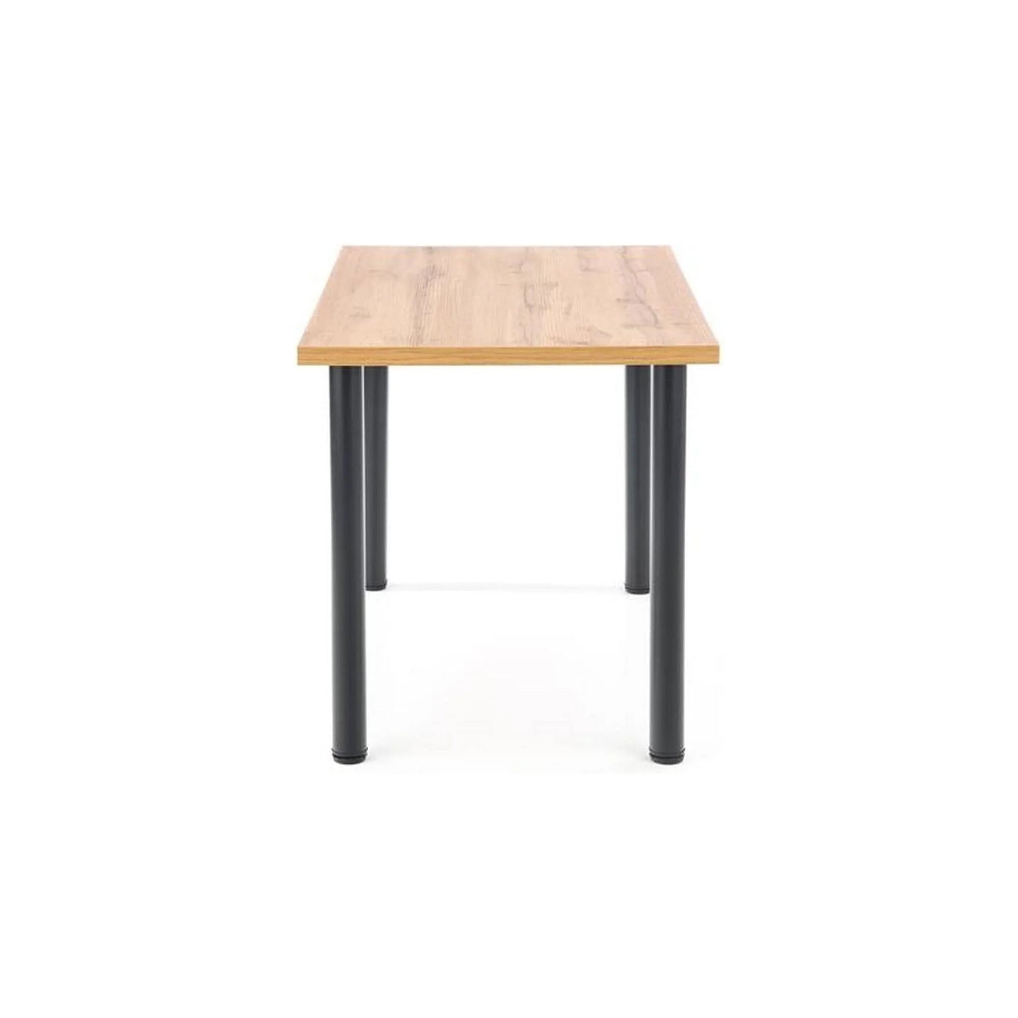 Masa MODEX 2, stejar/negru, PAL/otel, 120x68x75 cm