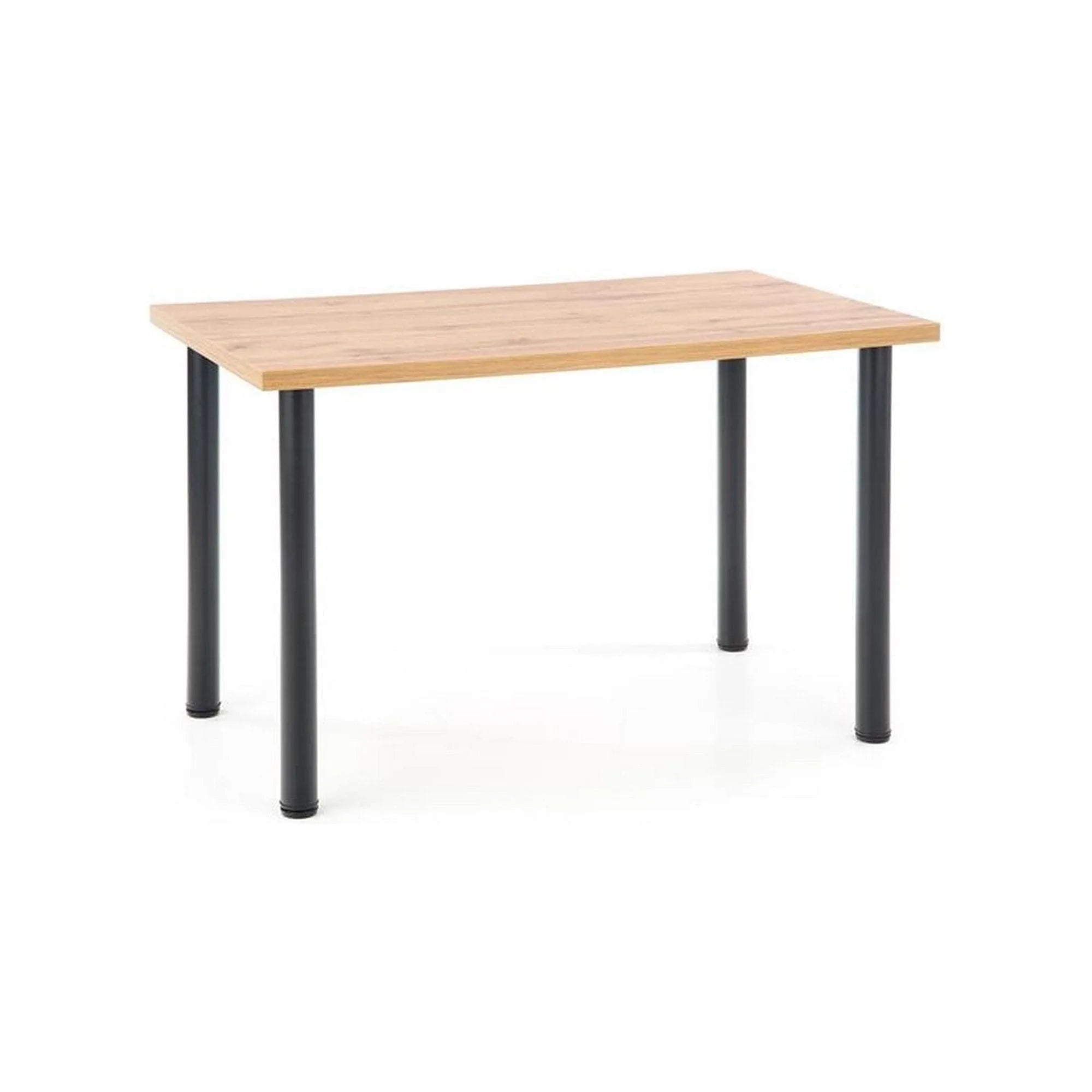 Masa MODEX 2, stejar/negru, PAL/otel, 120x68x75 cm