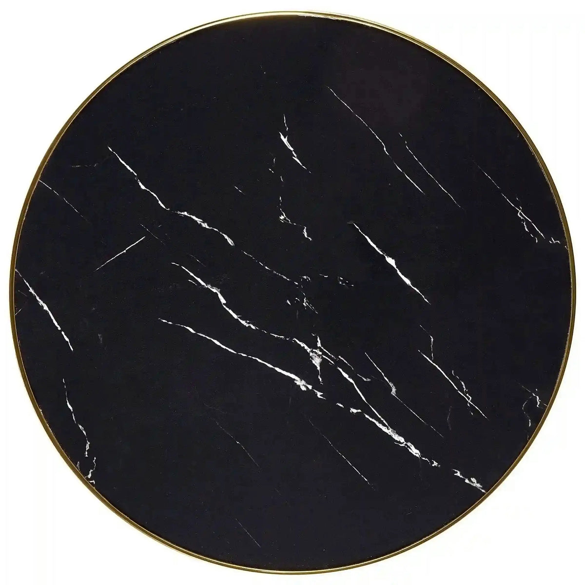 Masa MOLINA, negru/auriu, 59x74 cm