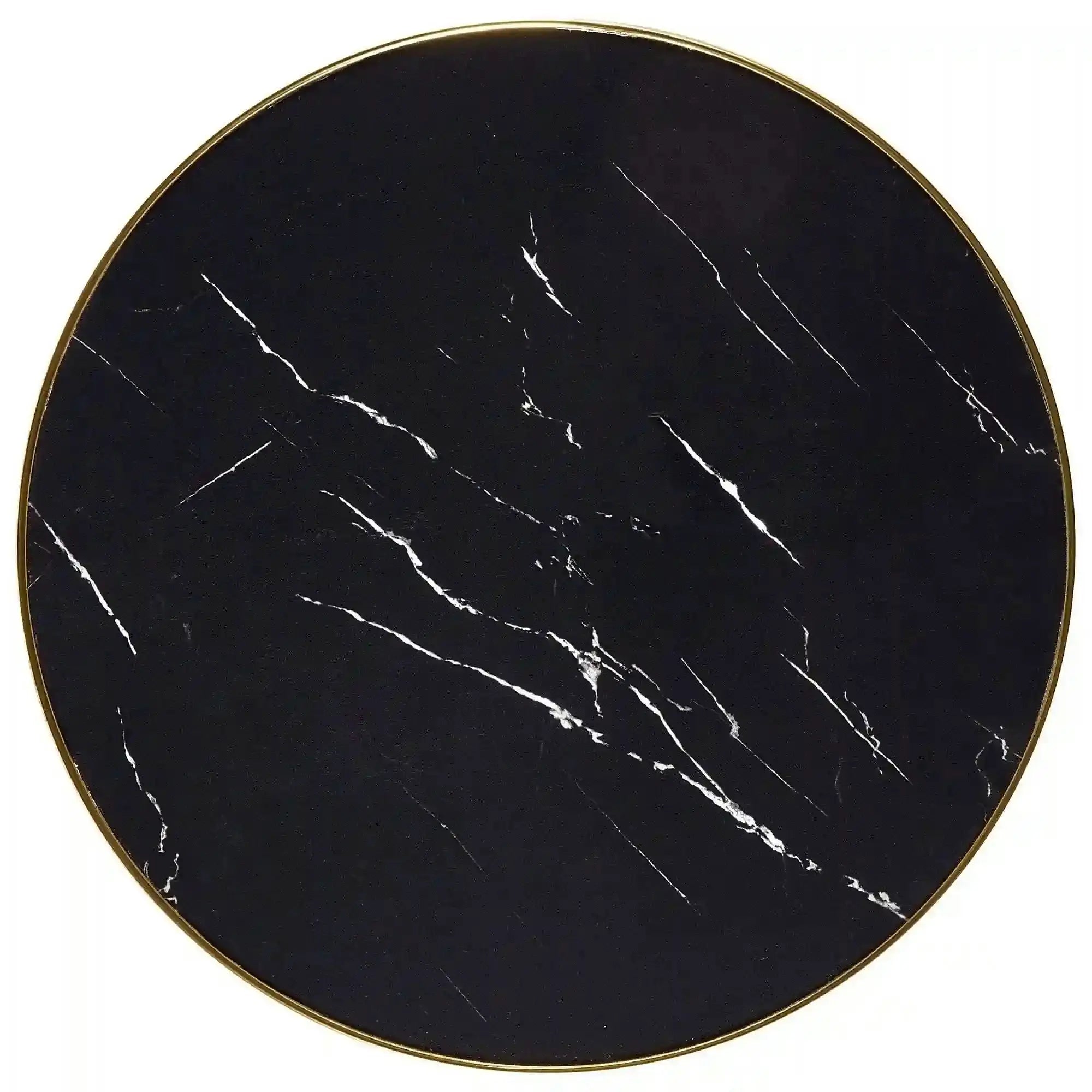 Masa MOLINA, negru/auriu, 59x74 cm