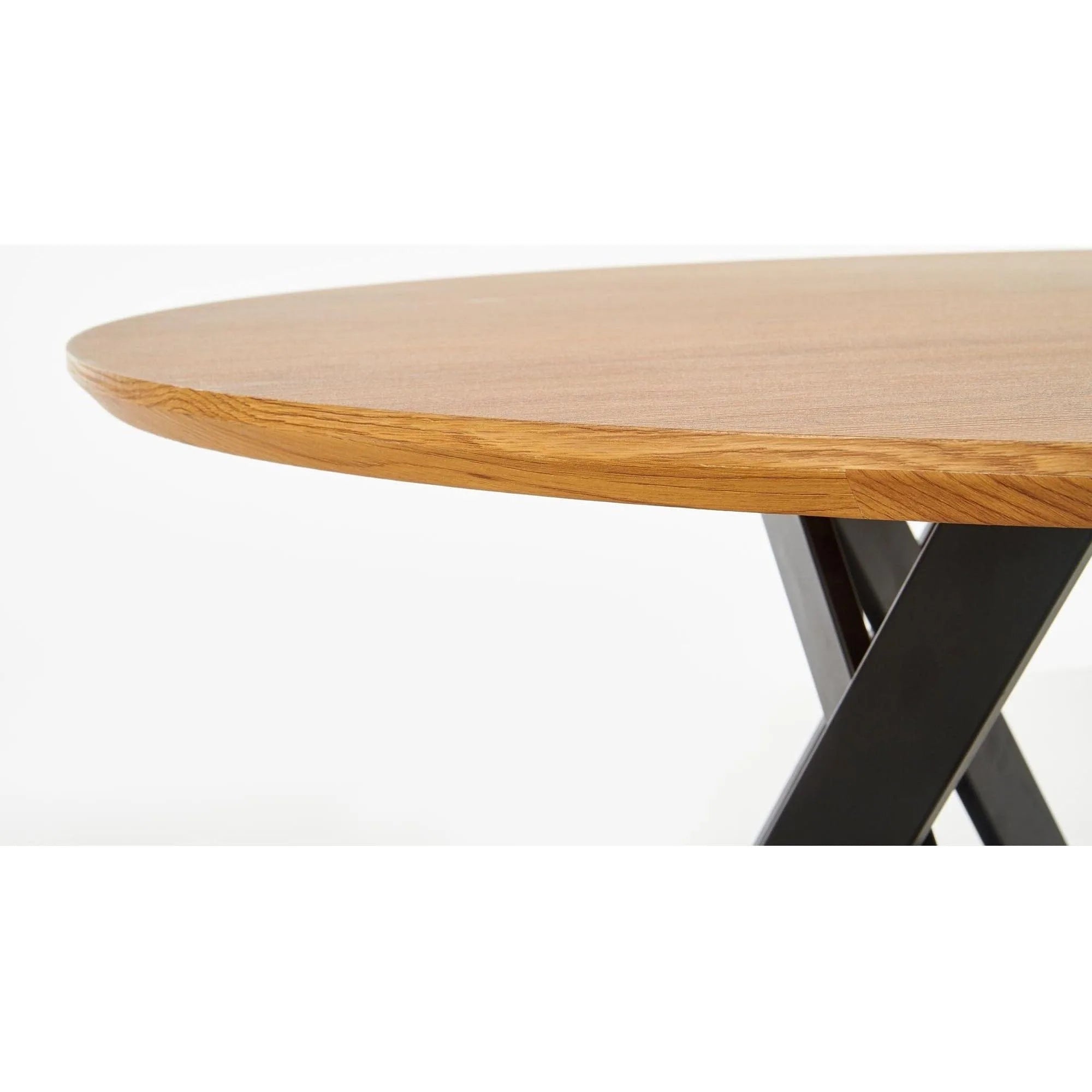 Masa MOZAMBIK, stejar auriu/negru, 120x75 cm