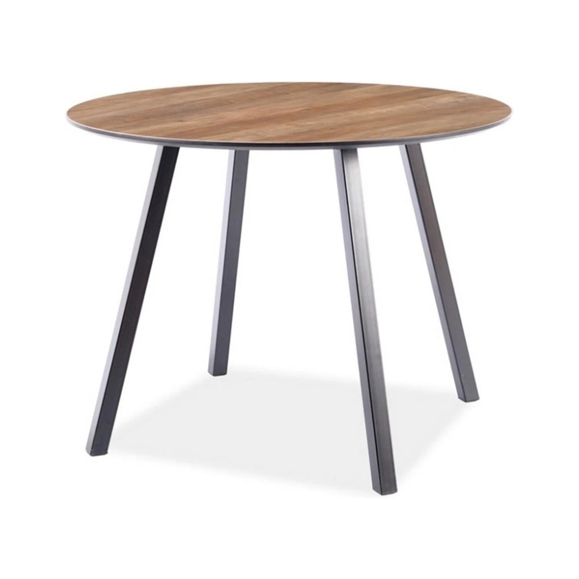 Masa OAKLAND, nuc/negru, 100x100x75 cm