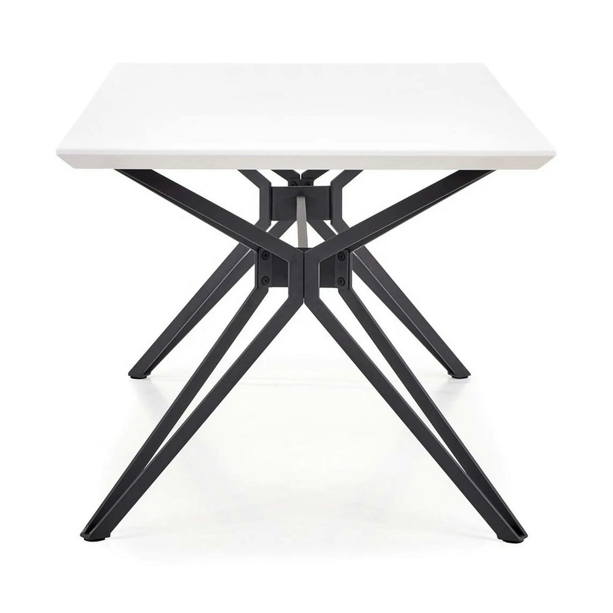 Masa PASCAL, alb/negru, 160x90x76 cm