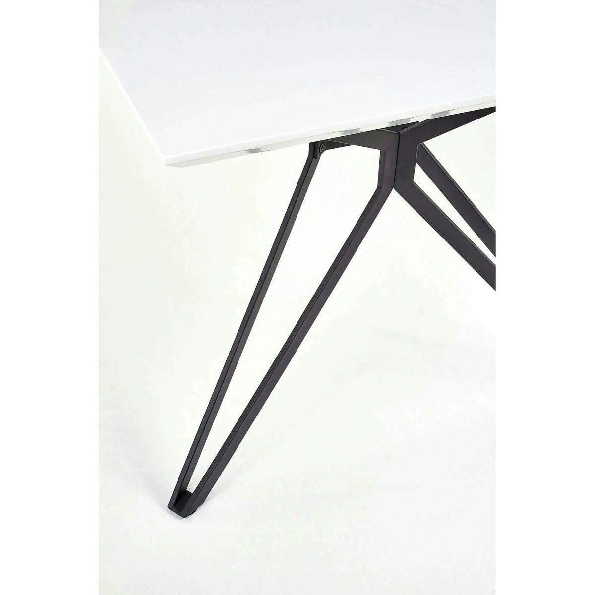Masa PASCAL, alb/negru, 160x90x76 cm