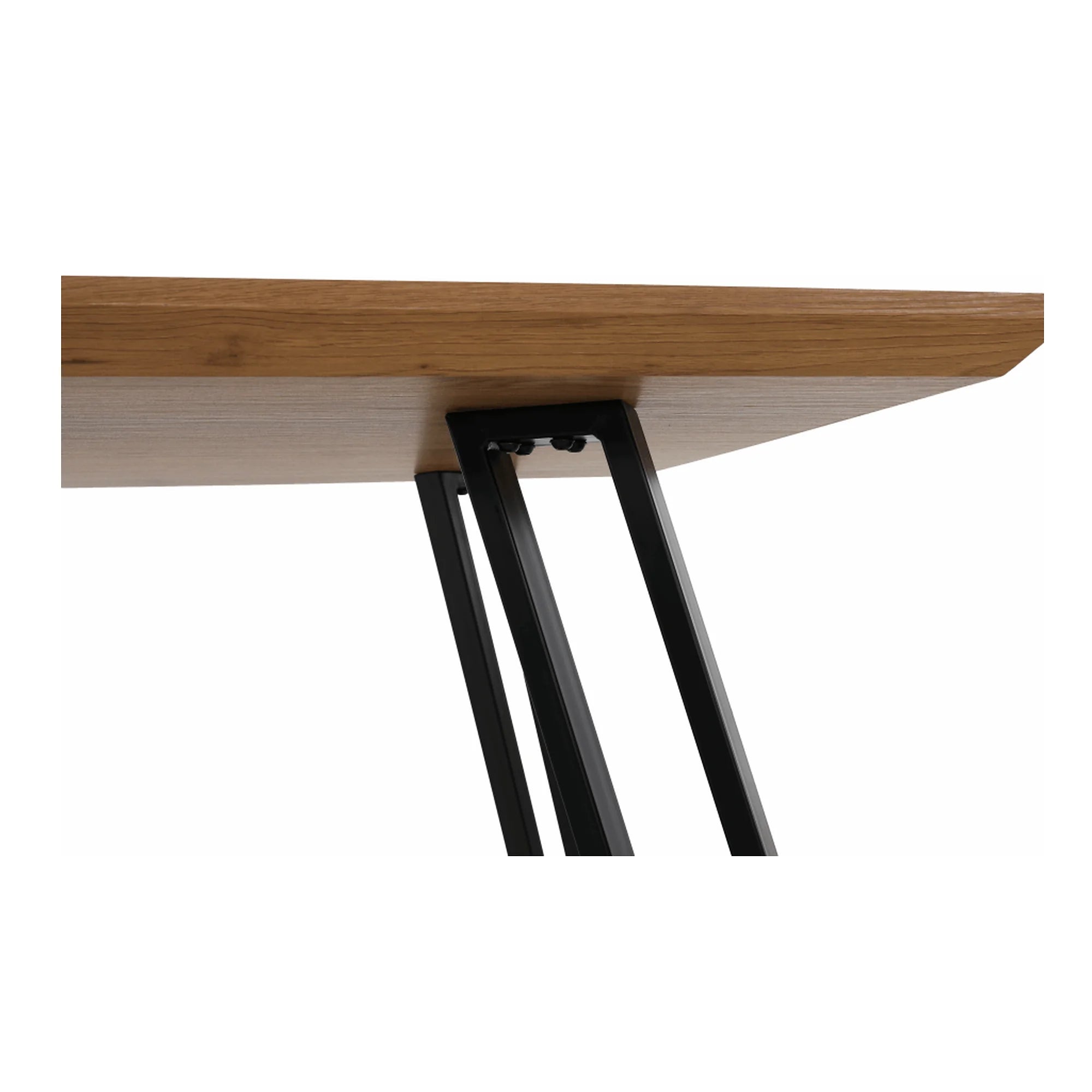Masa PEDAL, stejar/negru, 140x80x76 cm