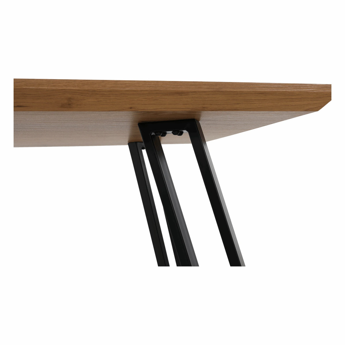 Masa PEDAL, stejar/negru, 140x80x76 cm