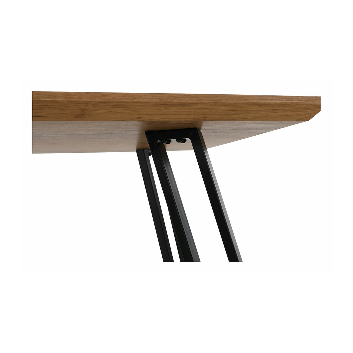 Masa PEDAL, stejar/negru, 140x80x76 cm