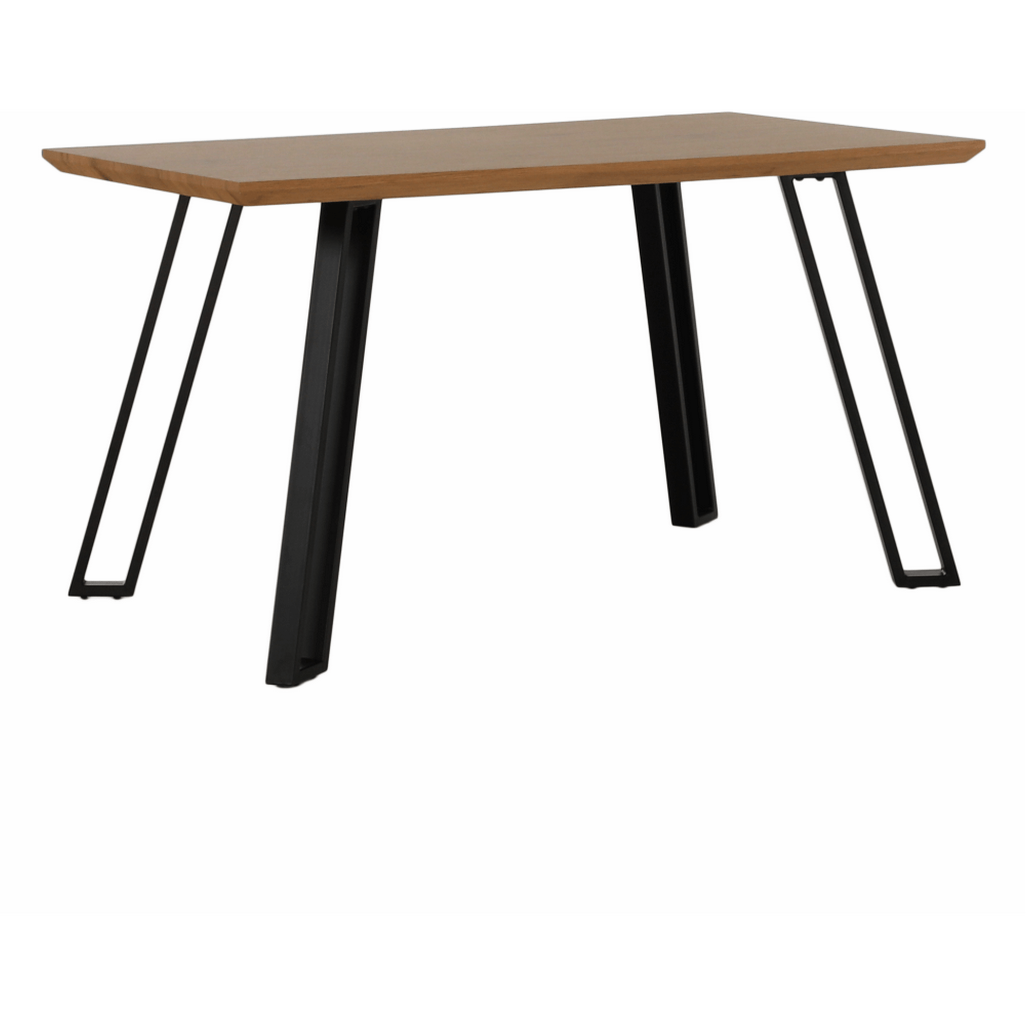 Masa PEDAL, stejar/negru, 140x80x76 cm