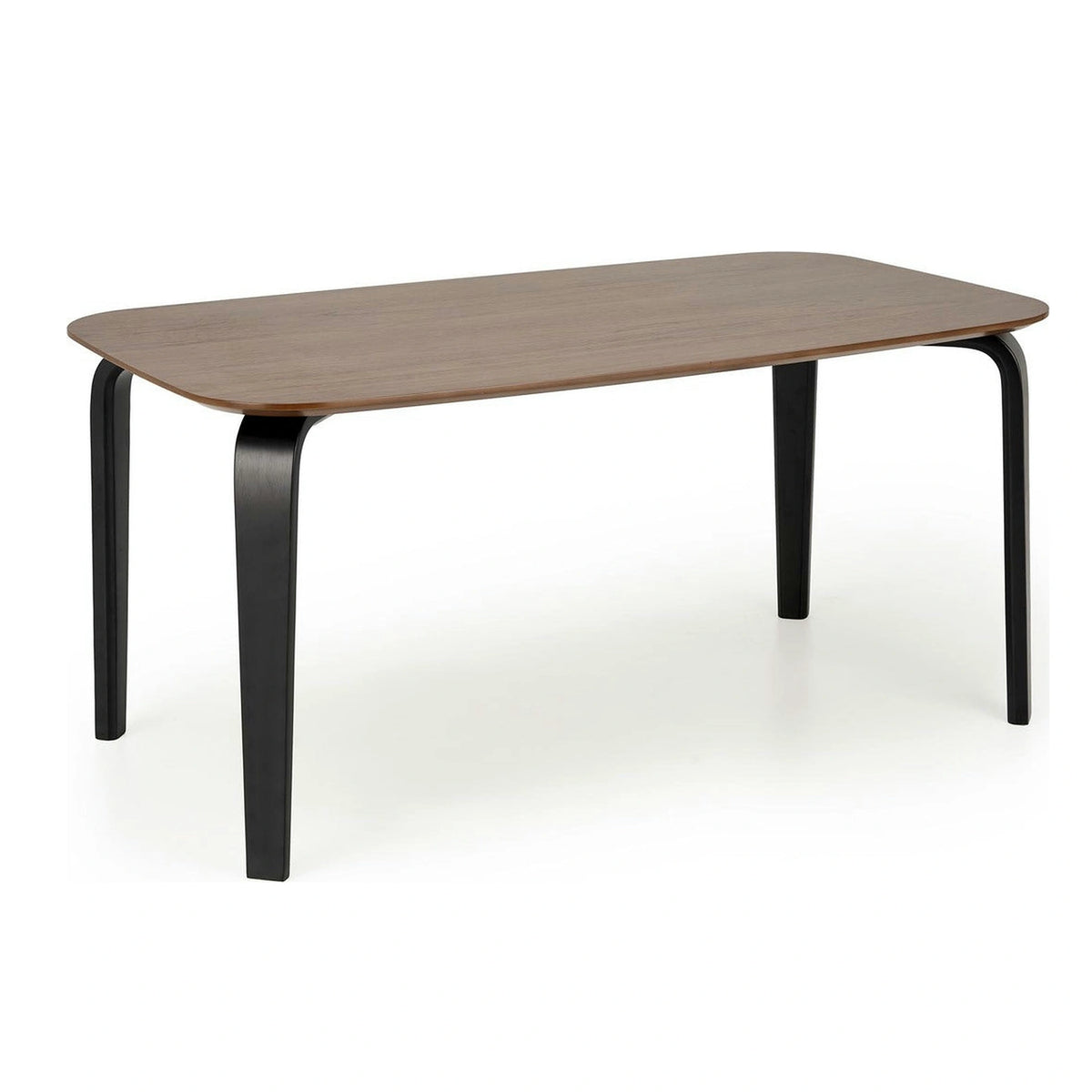 Masa PEDRO, nuc/negru, furnir/lemn, 160x90x75 cm