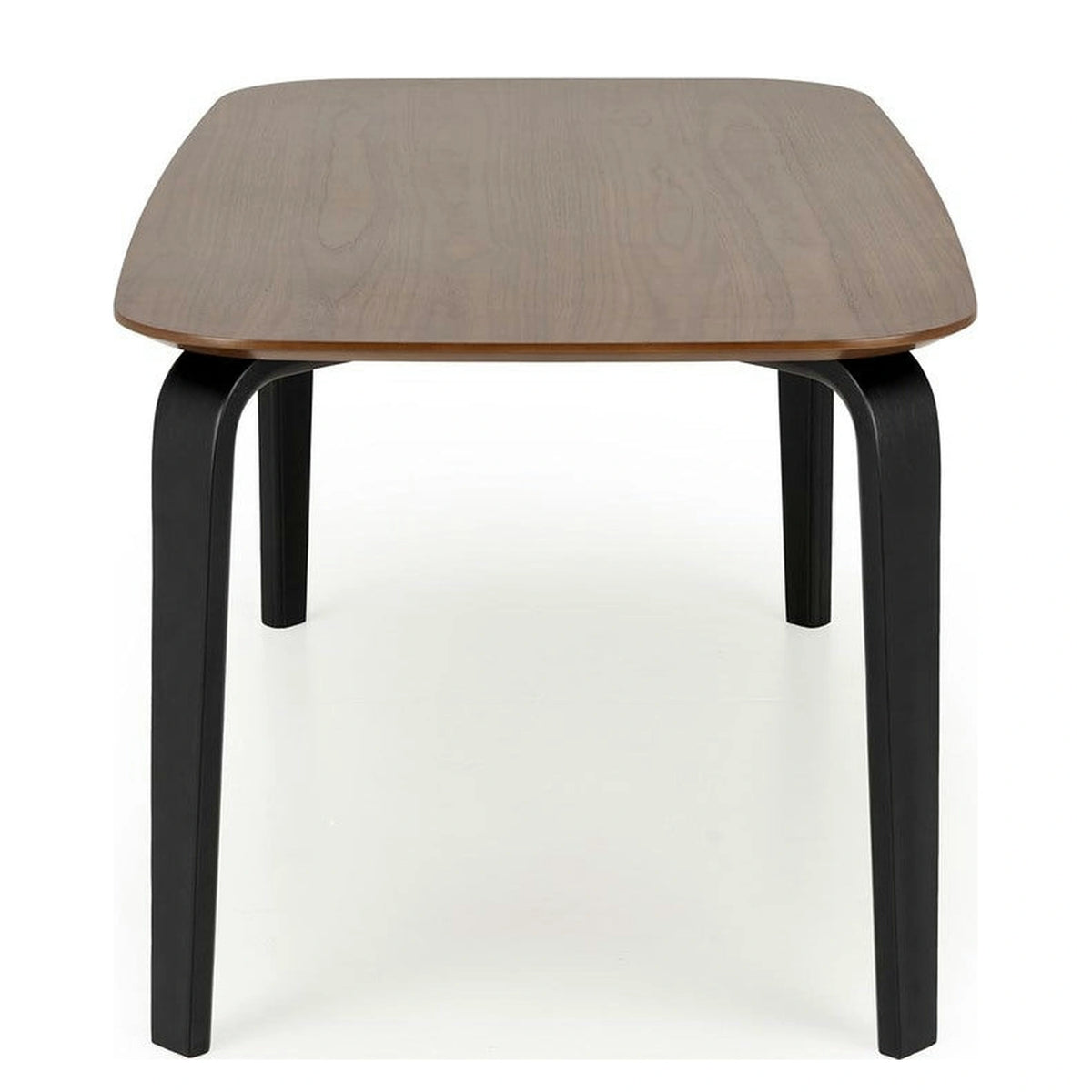 Masa PEDRO, nuc/negru, furnir/lemn, 160x90x75 cm