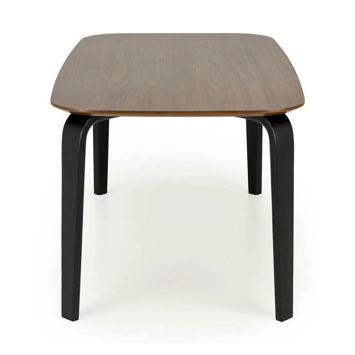 Masa PEDRO, nuc/negru, furnir/lemn, 160x90x75 cm
