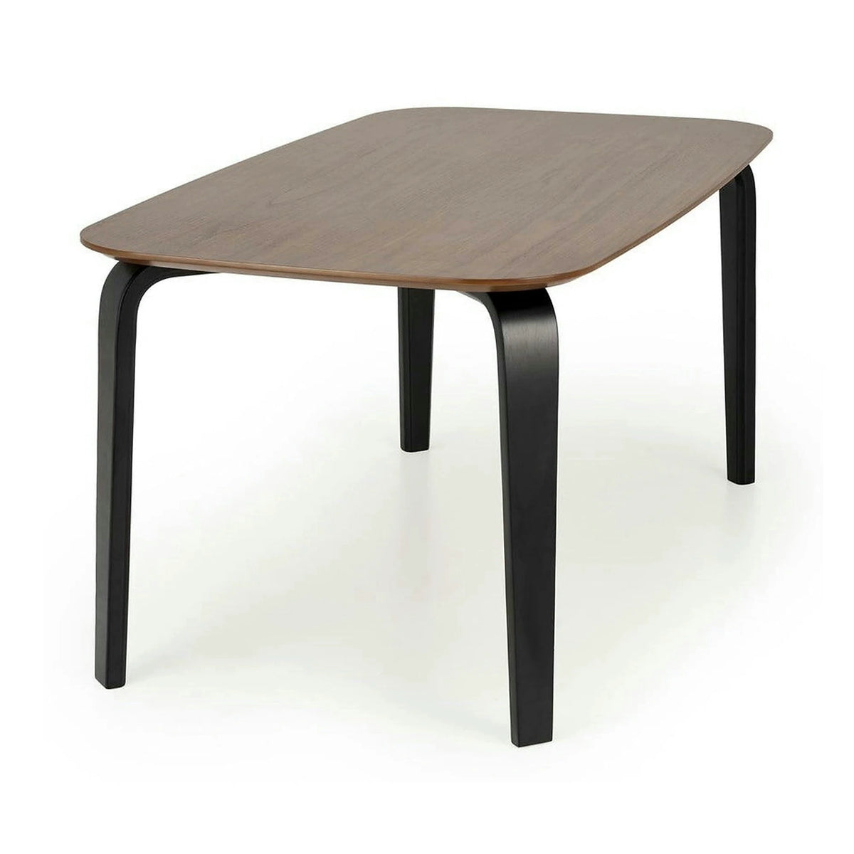 Masa PEDRO, nuc/negru, furnir/lemn, 160x90x75 cm