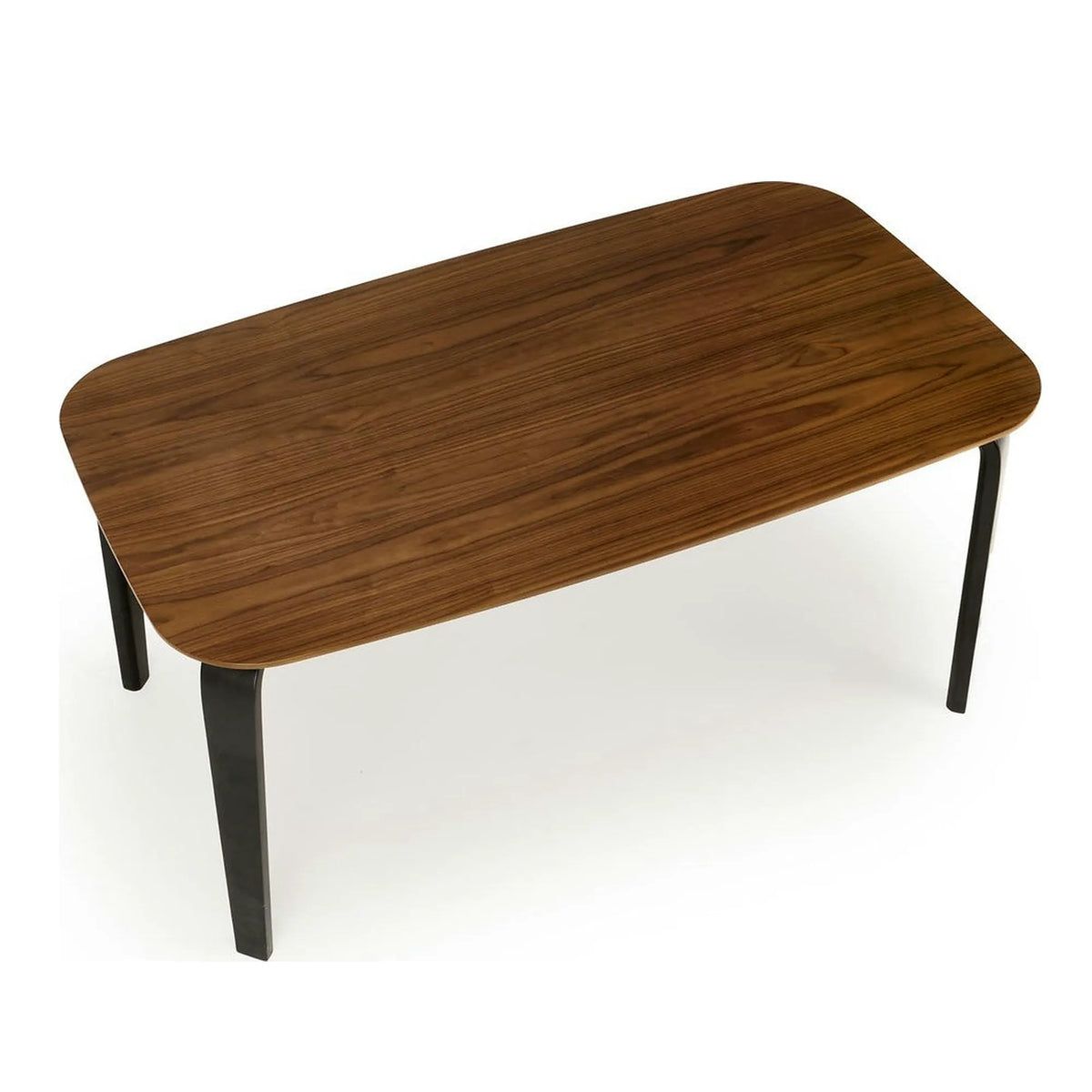 Masa PEDRO, nuc/negru, furnir/lemn, 160x90x75 cm