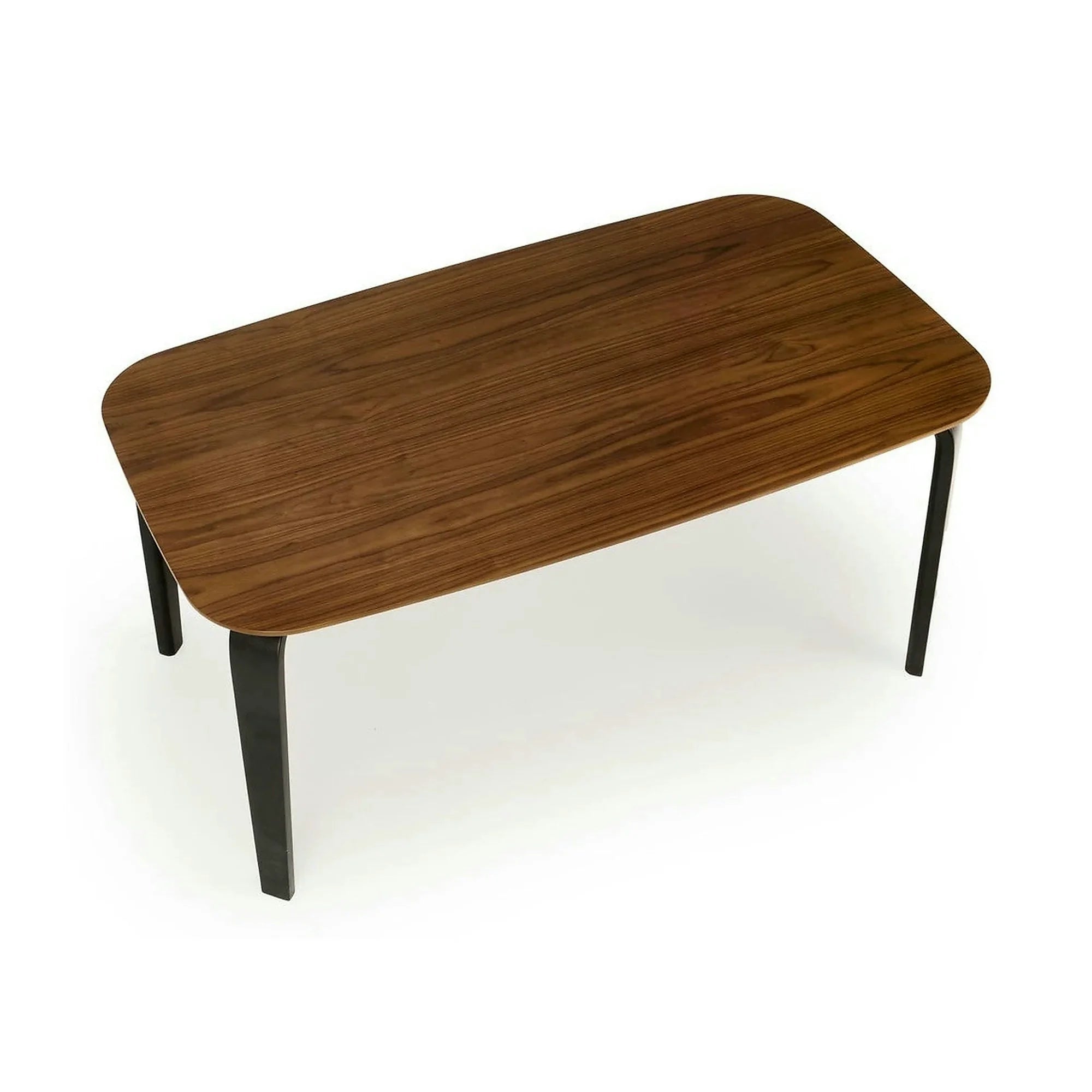 Masa PEDRO, nuc/negru, furnir/lemn, 160x90x75 cm