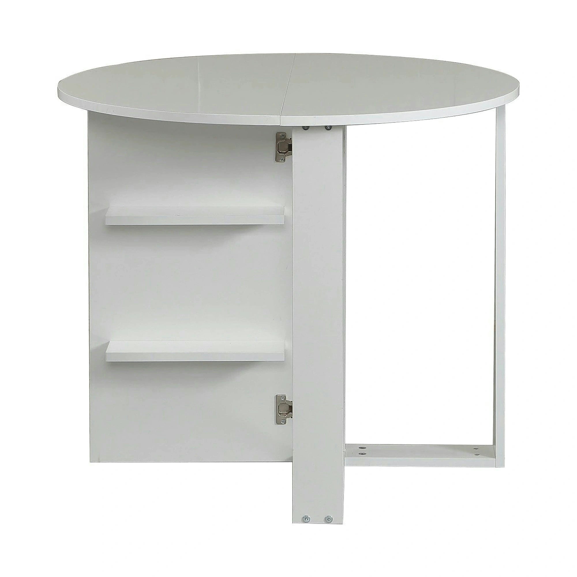 Masa plianta MIDDLE, alb, PAL melaminat, 90x45x77 cm