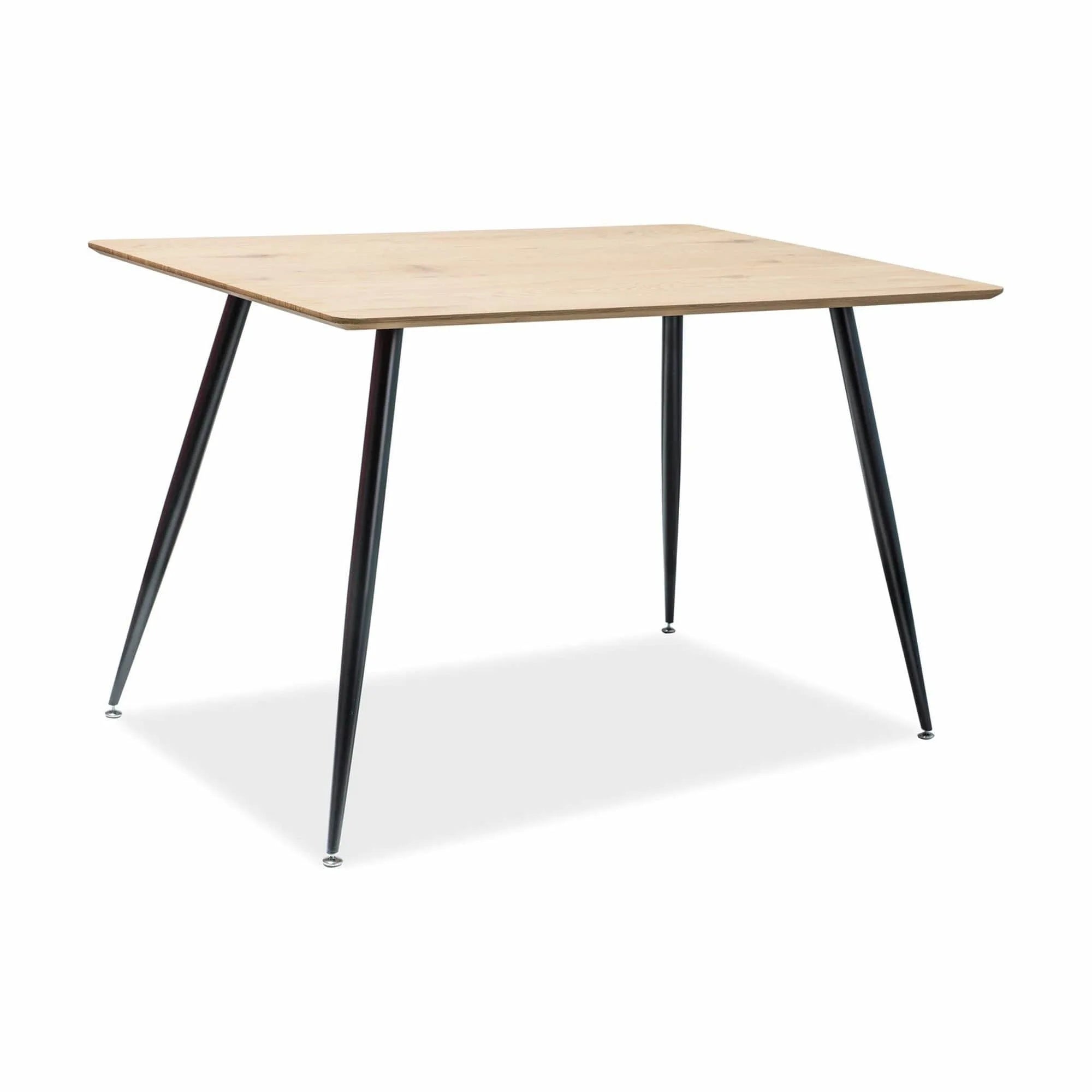 Masa REMUS, stejar/negru, 120x80x75 cm