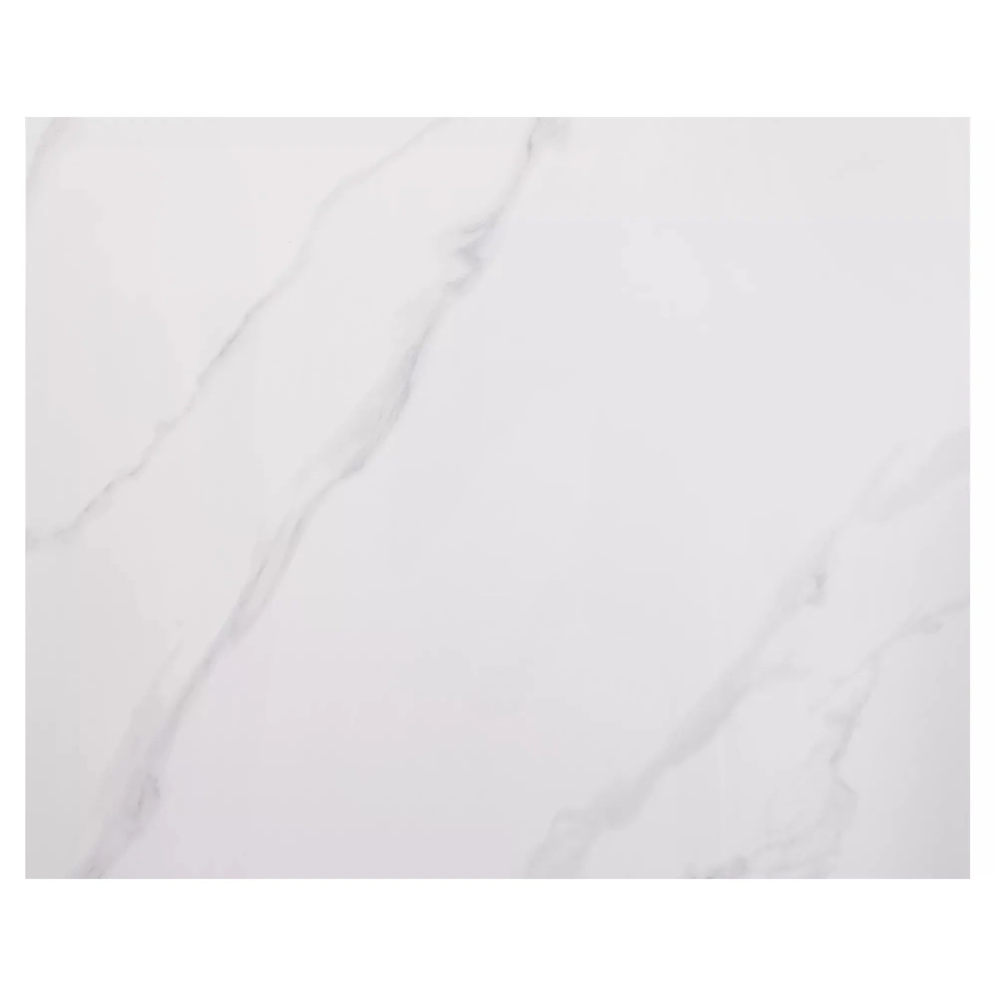 Masa RION, alb cu efect de marmura/negru, ceramica/metal, 80x80x76 cm