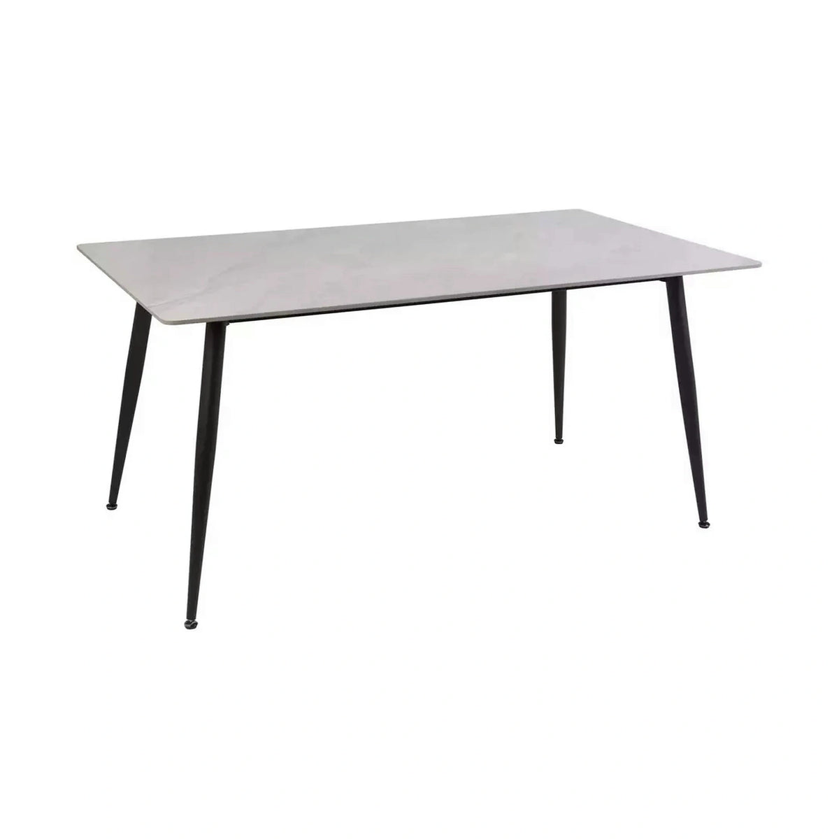Masa RION, gri cu efect de marmura, ceramica/metal, 130x70x76 cm