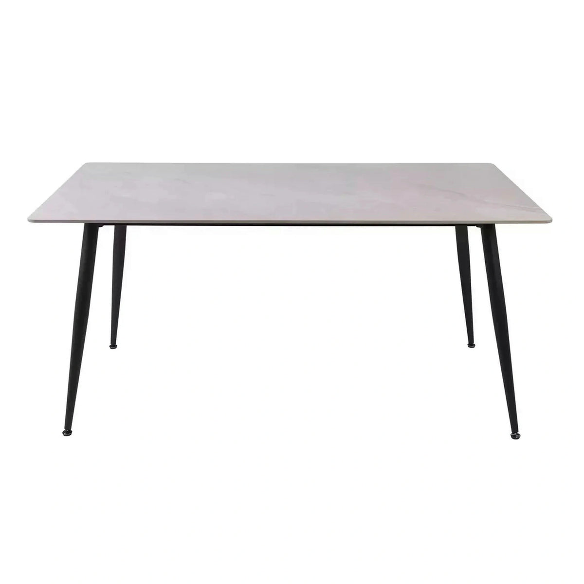 Masa RION, gri cu efect de marmura, ceramica/metal, 130x70x76 cm
