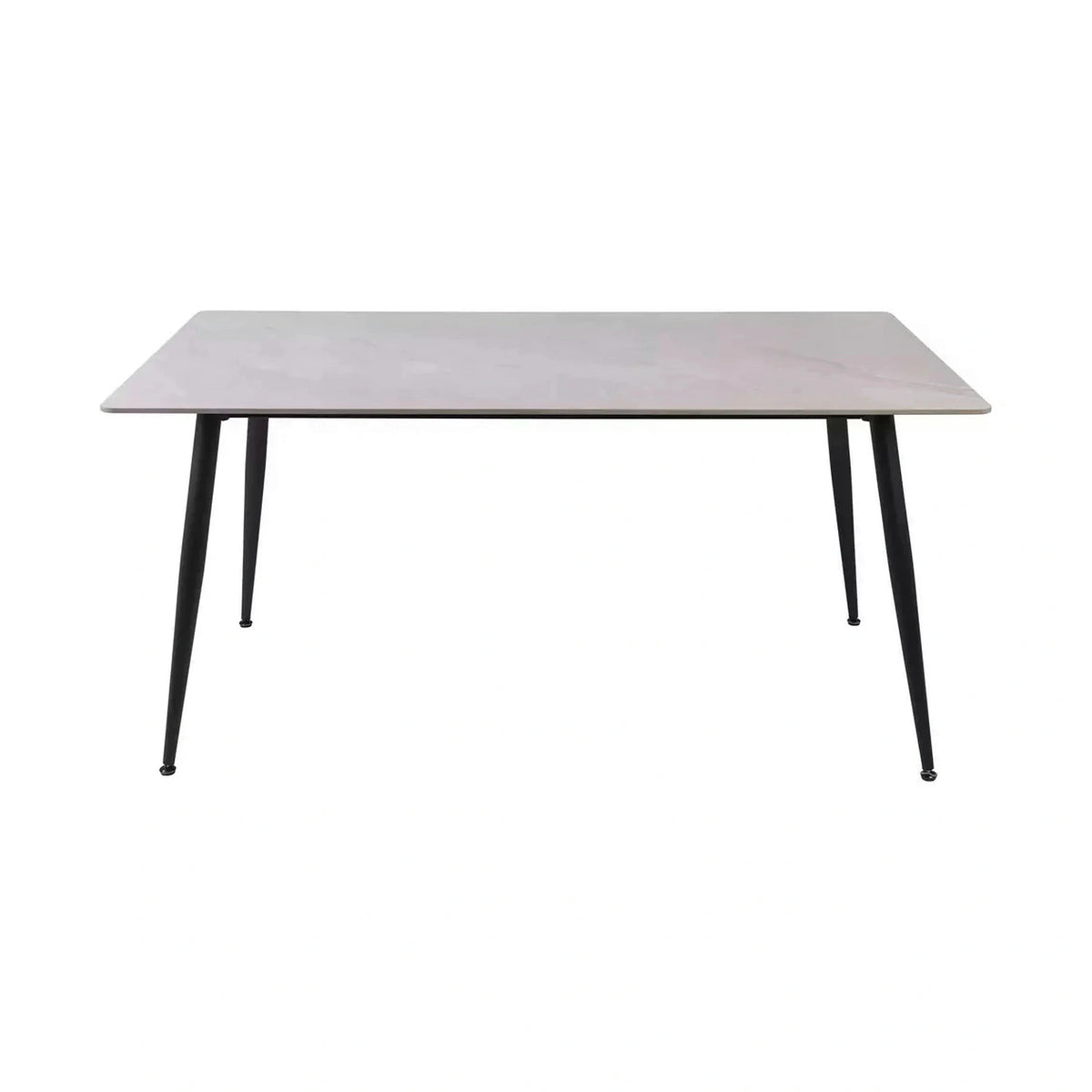 Masa RION, gri cu efect de marmura, ceramica/metal, 130x70x76 cm