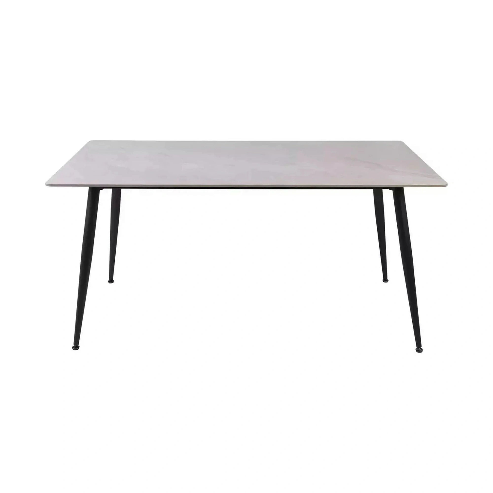 Masa RION, gri cu efect de marmura, ceramica/metal, 130x70x76 cm
