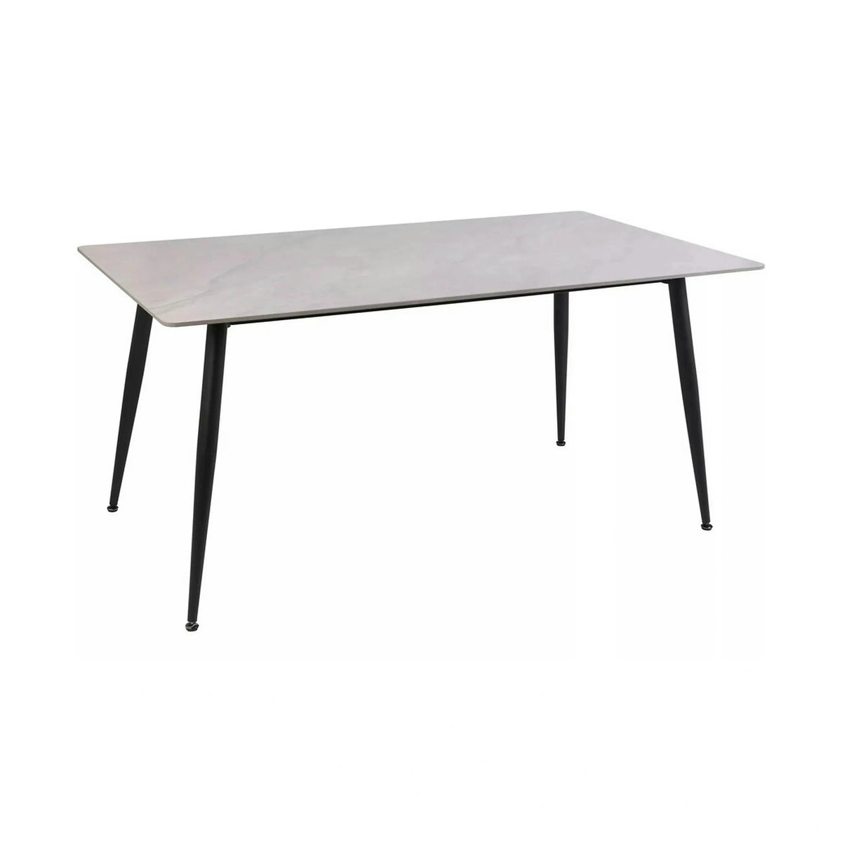 Masa RION, gri cu efect de marmura, ceramica/metal, 160x90x76 cm