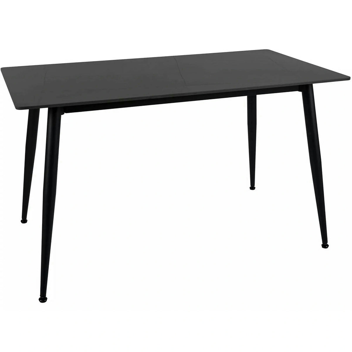 Masa RION, negru cu efect de marmura, ceramica/metal, 130x70x76 cm