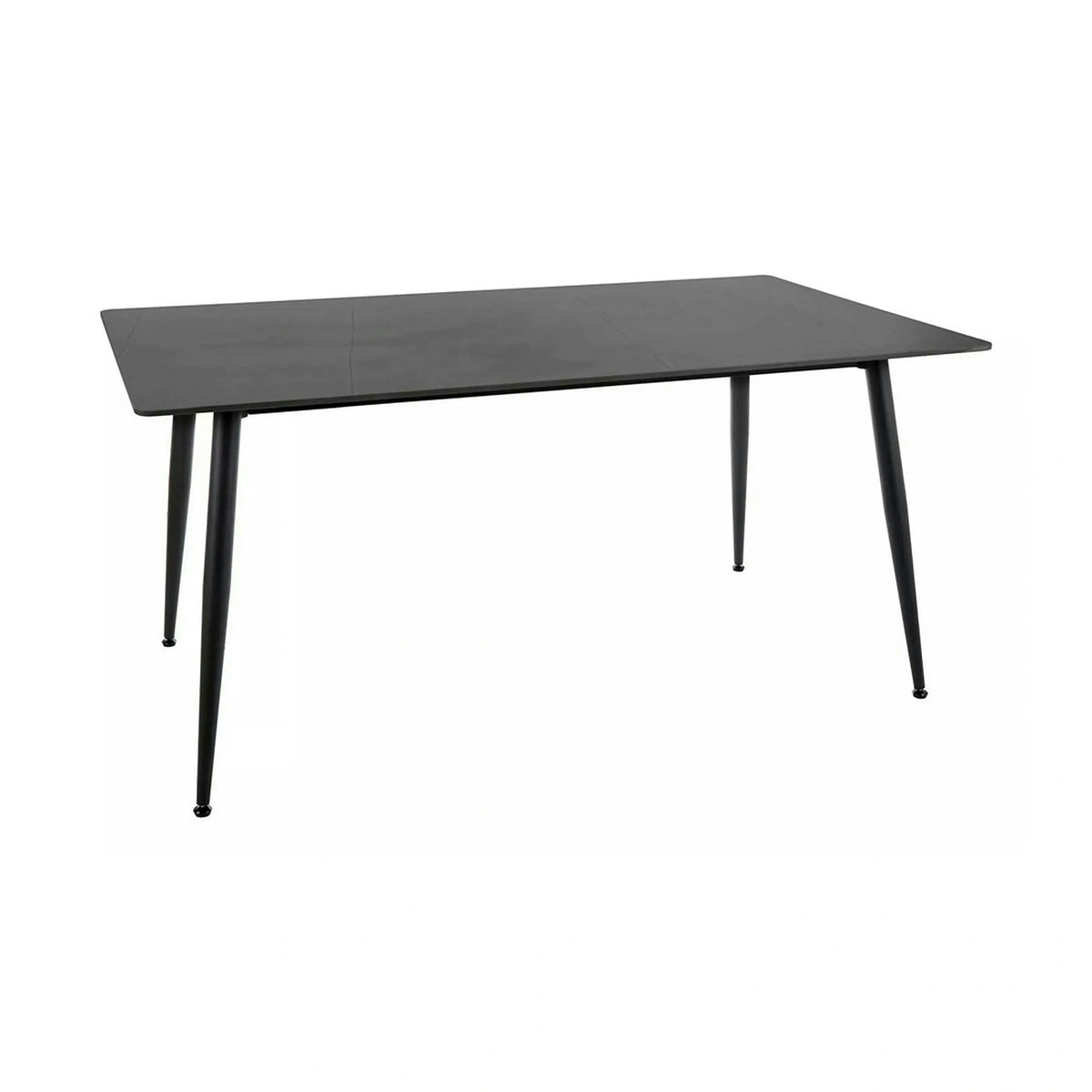 Masa RION, negru cu efect de marmura, ceramica/metal, 160x90x76 cm