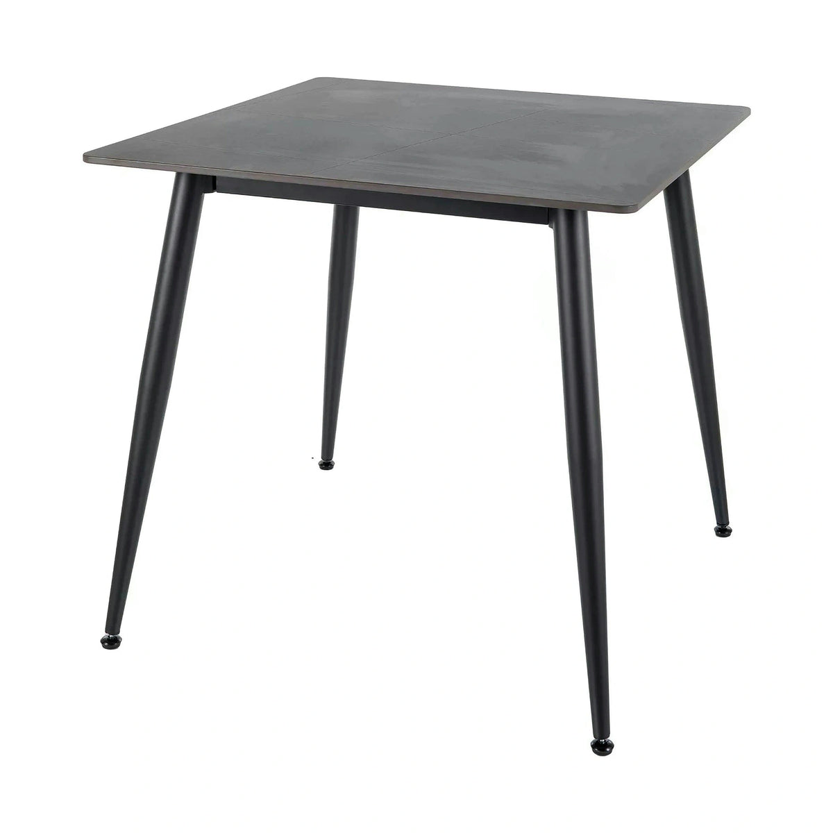 Masa RION, negru mat cu efect de marmura, ceramica/metal, 80x80x76 cm