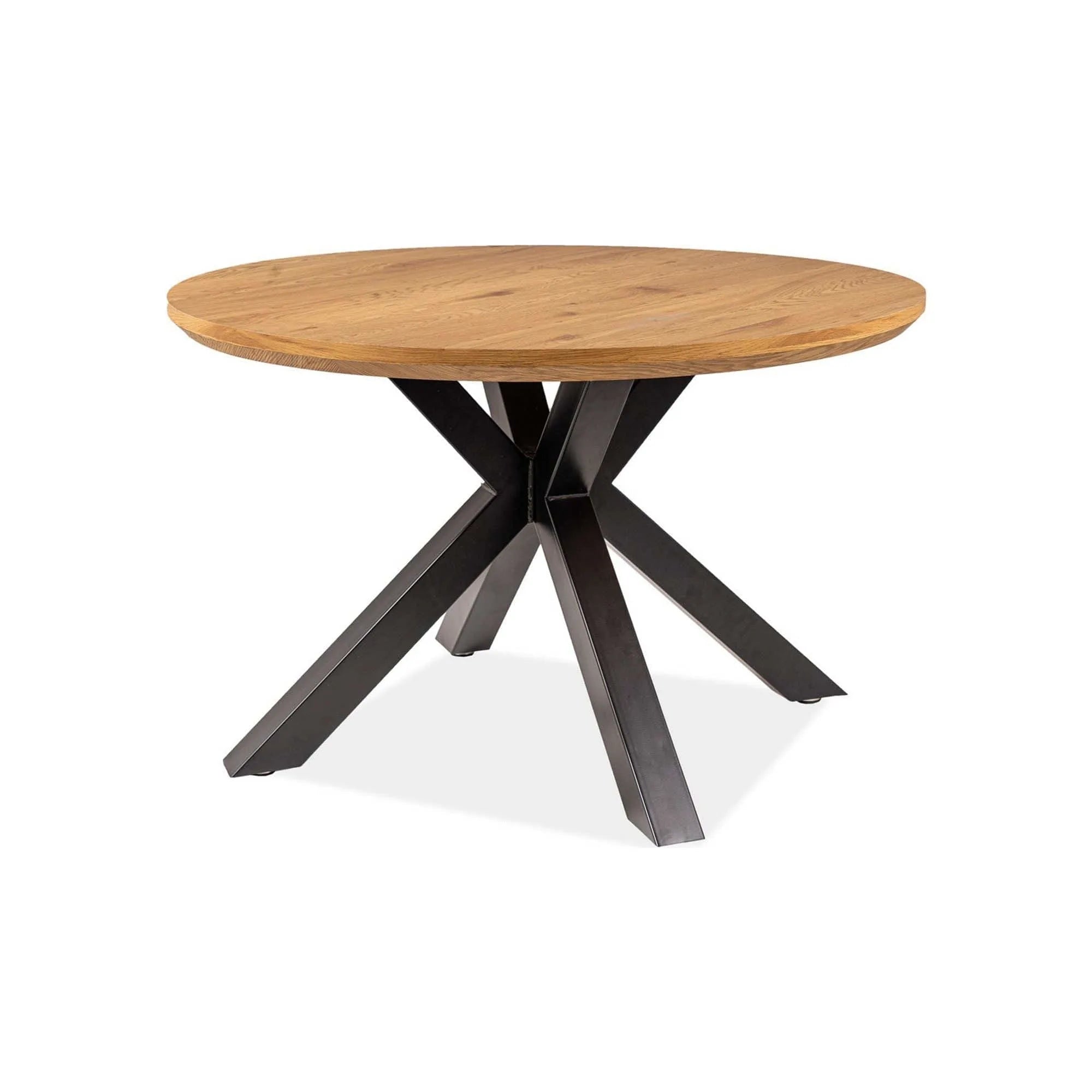 Masa RITMO, stejar/negru, 120x120x78 cm