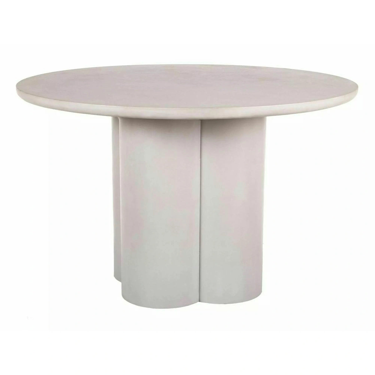 Masă ROSALIA, gri deschis, MDF/microciment, Ø120x74 cm