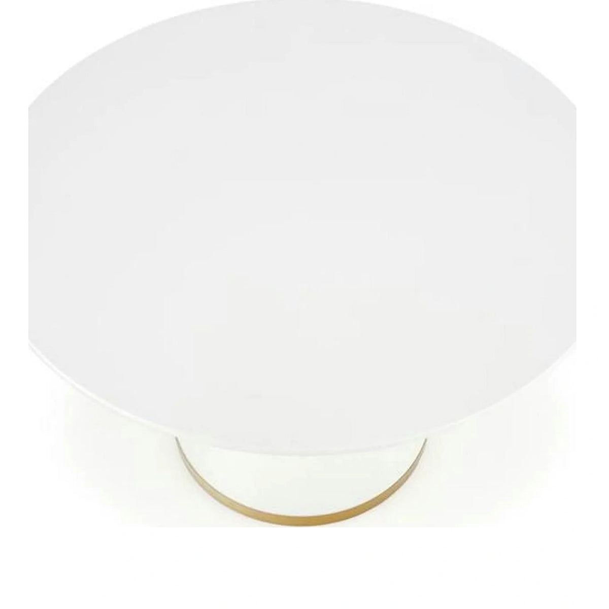 Masa rotunda 120 VEGAS, alb/auriu, MDF/metal