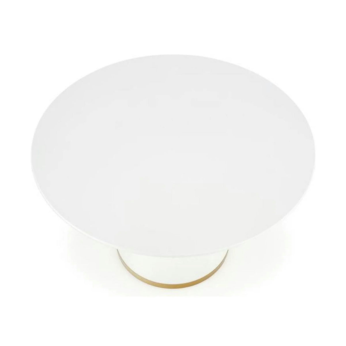 Masa rotunda 120 VEGAS, alb/auriu, MDF/metal