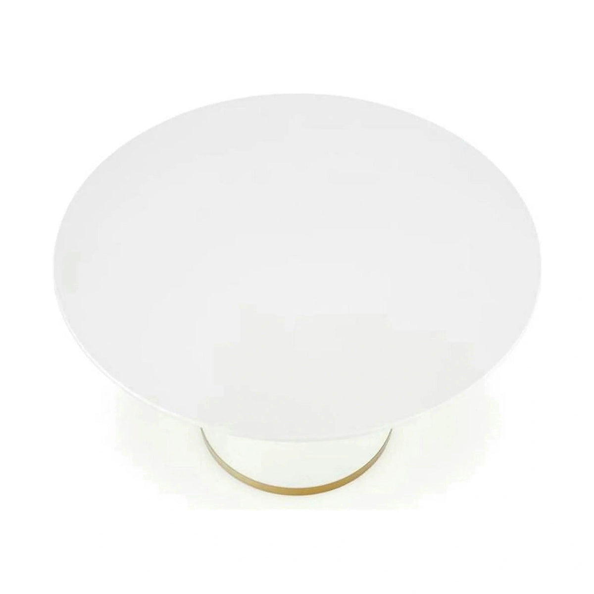 Masa rotunda 120 VEGAS, alb/auriu, MDF/metal