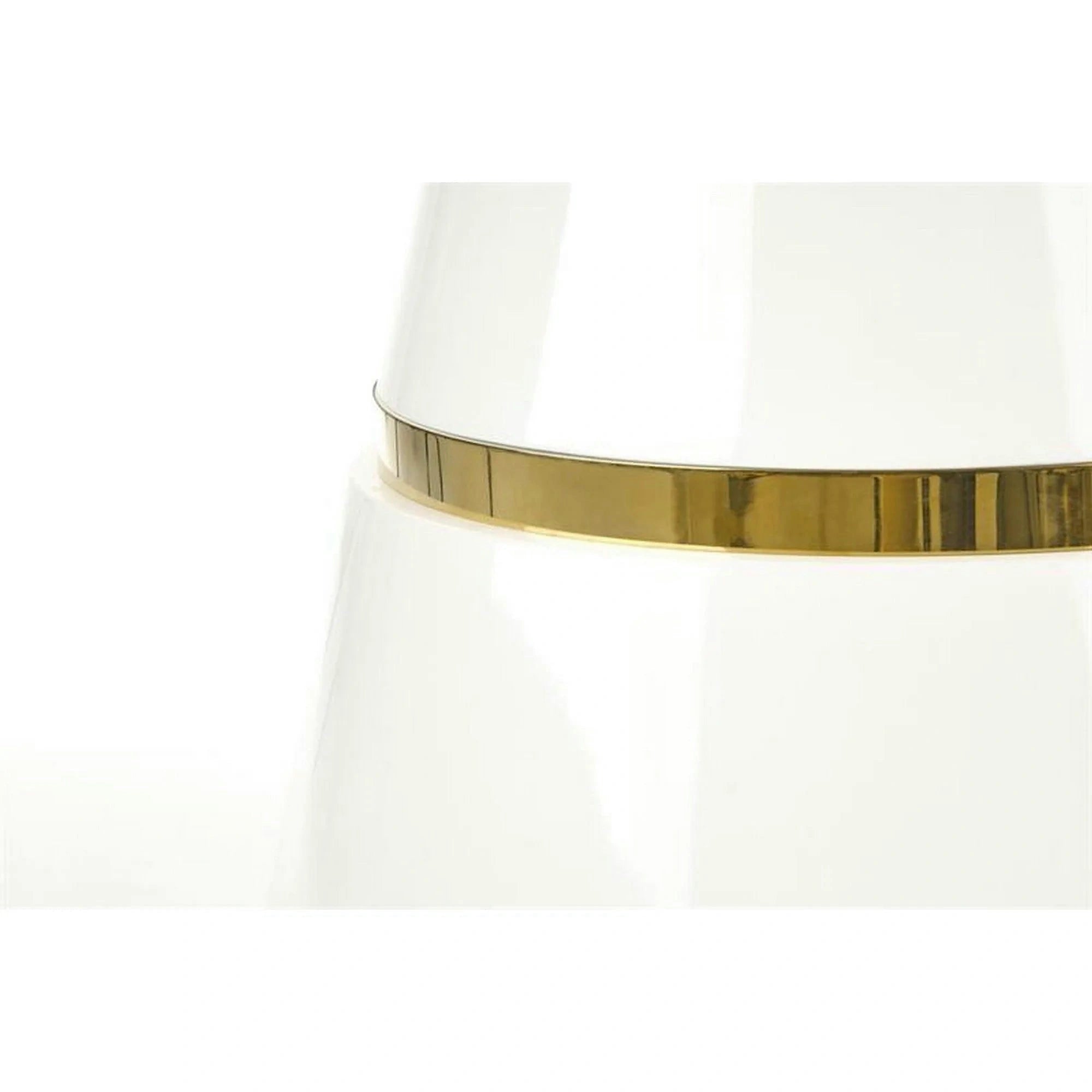 Masa rotunda 120 VEGAS, alb/auriu, MDF/metal