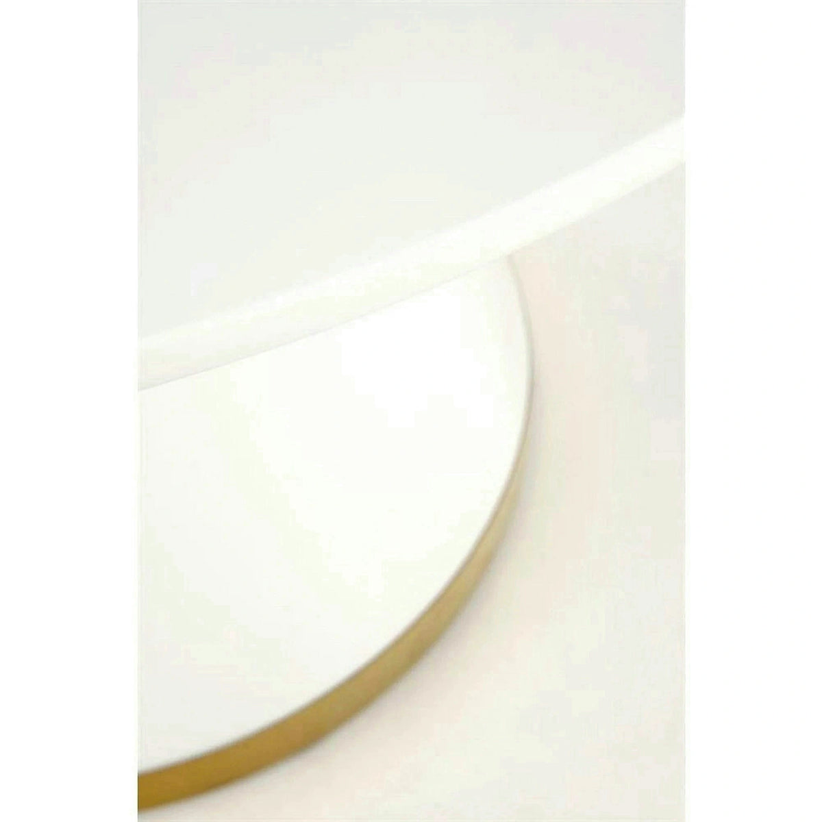 Masa rotunda 120 VEGAS, alb/auriu, MDF/metal