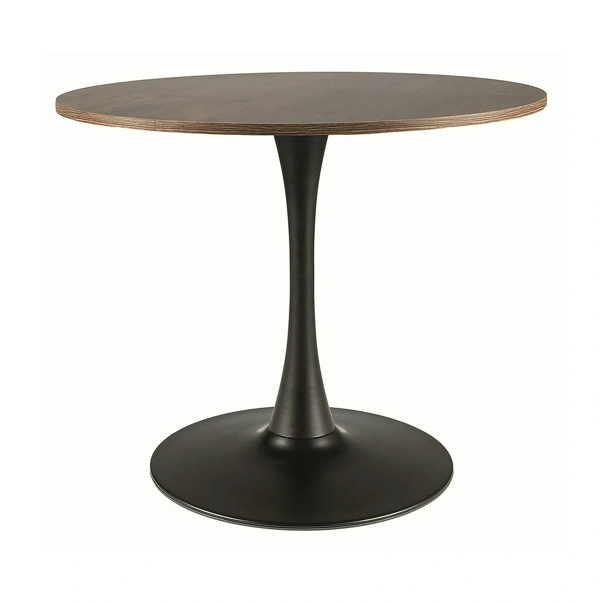 Masa rotunda lemn bucatarie AMADEO II, nuc/negru mat, 90x76 cm