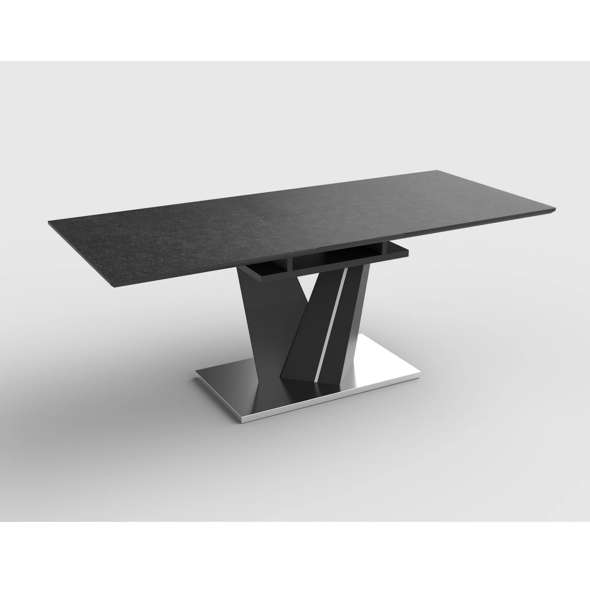 Masa SALVADOR, gri, 160/200x90x77 cm