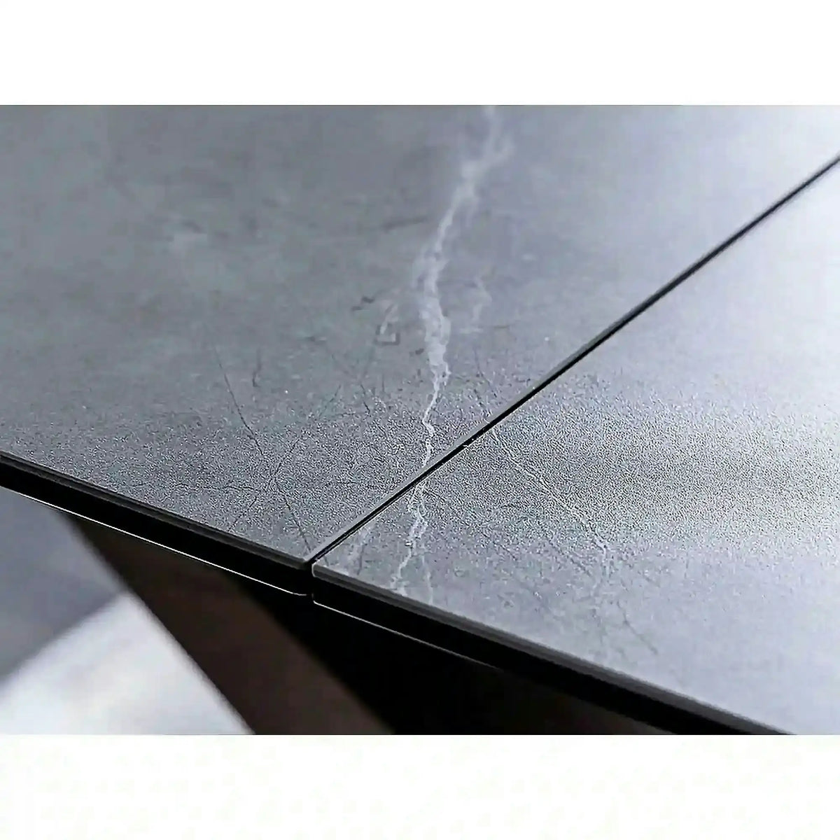 Masa sticla securizata DOLCE, gri mat/nuc, 180-240x95x76 cm