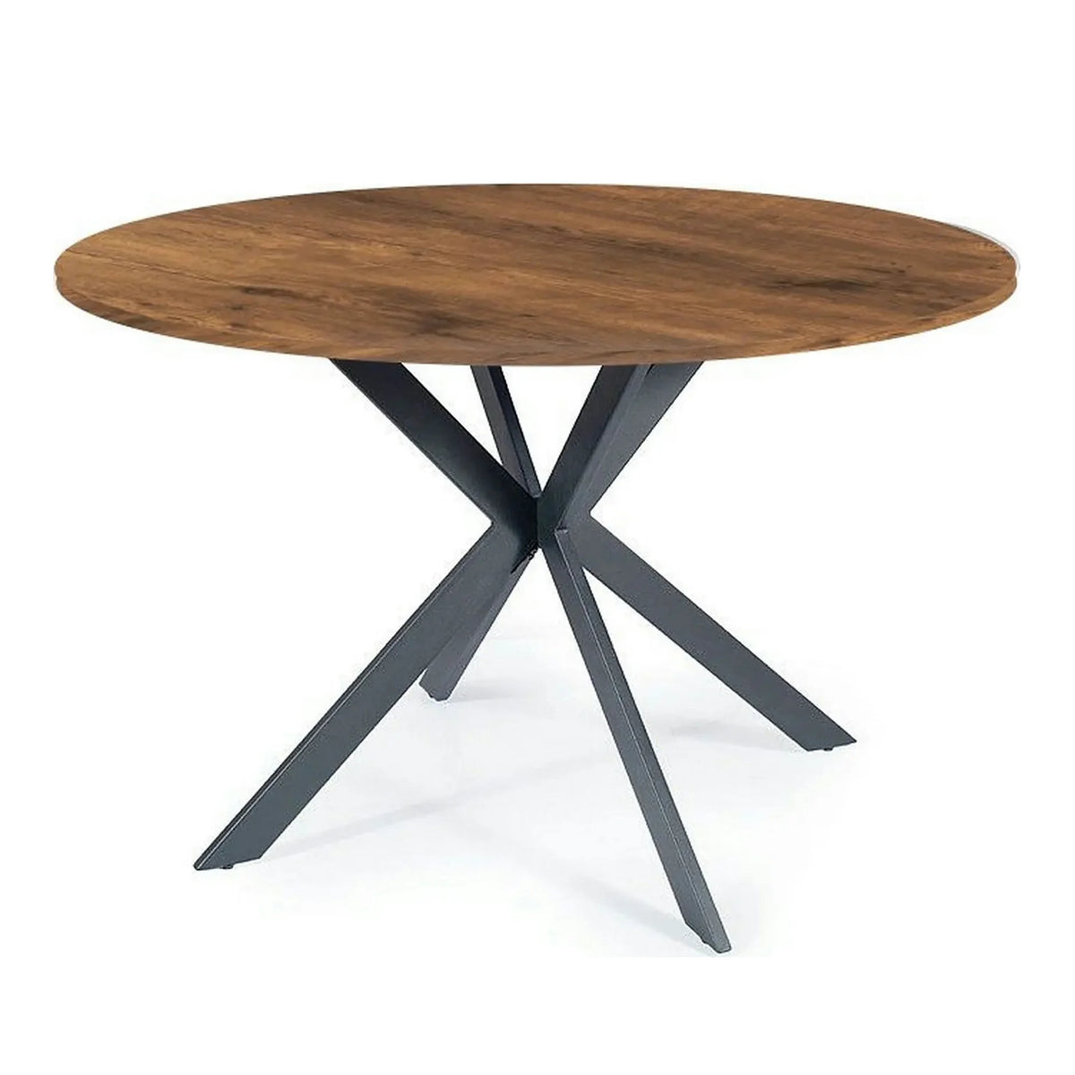 Masa TALIA II, nuc/negru mat, 90x90x76 cm
