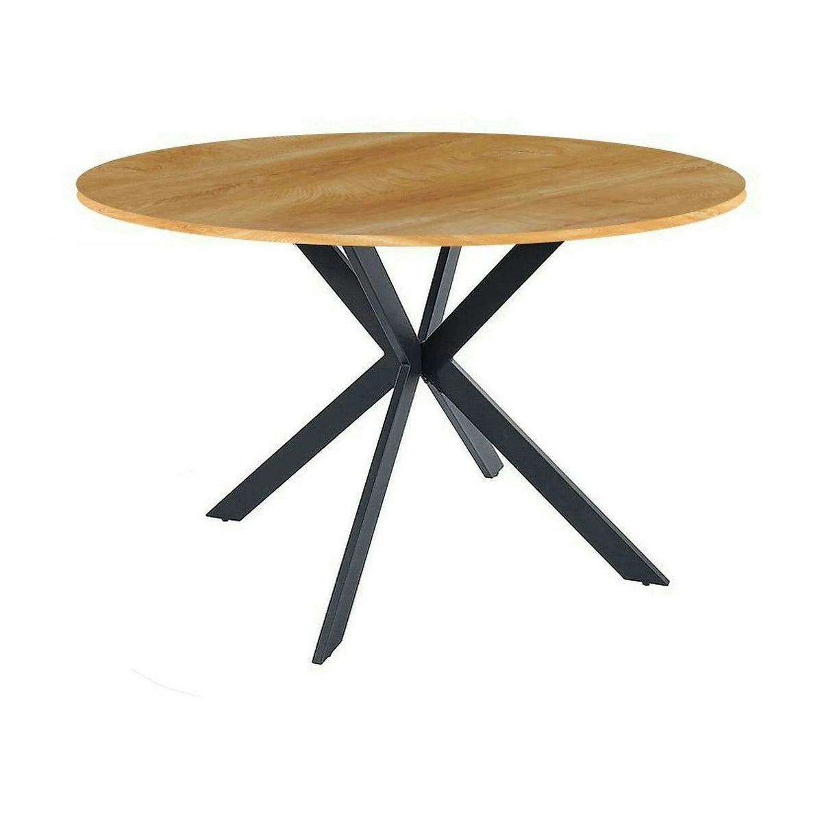 Masa TALIA II, stejar/negru mat, 90x90x76 cm
