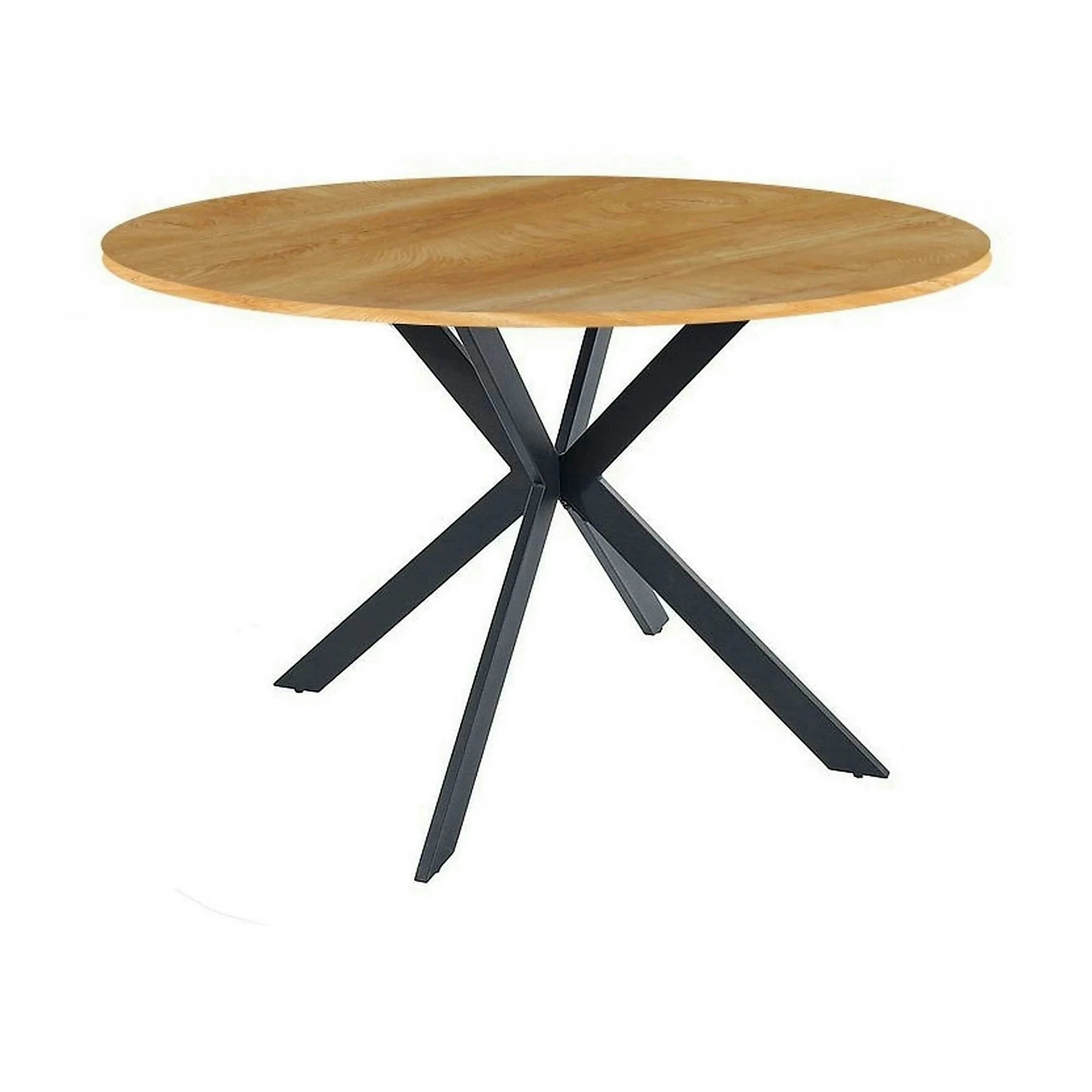 Masa TALIA II, stejar/negru mat, 90x90x76 cm