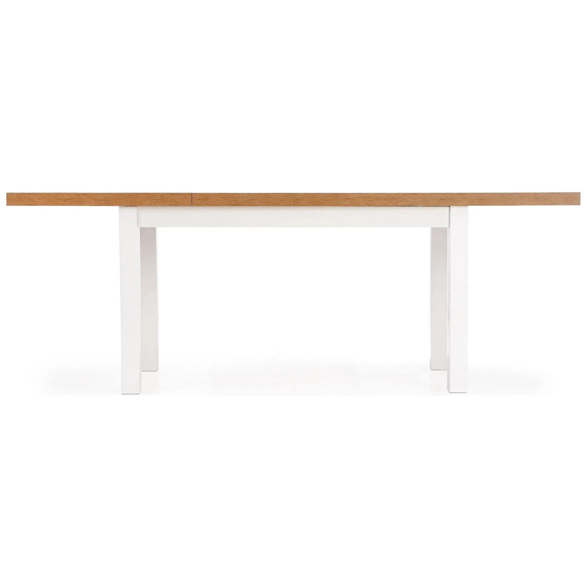 Masa TIAGO, stejar/alb, 140/220x80x76 cm