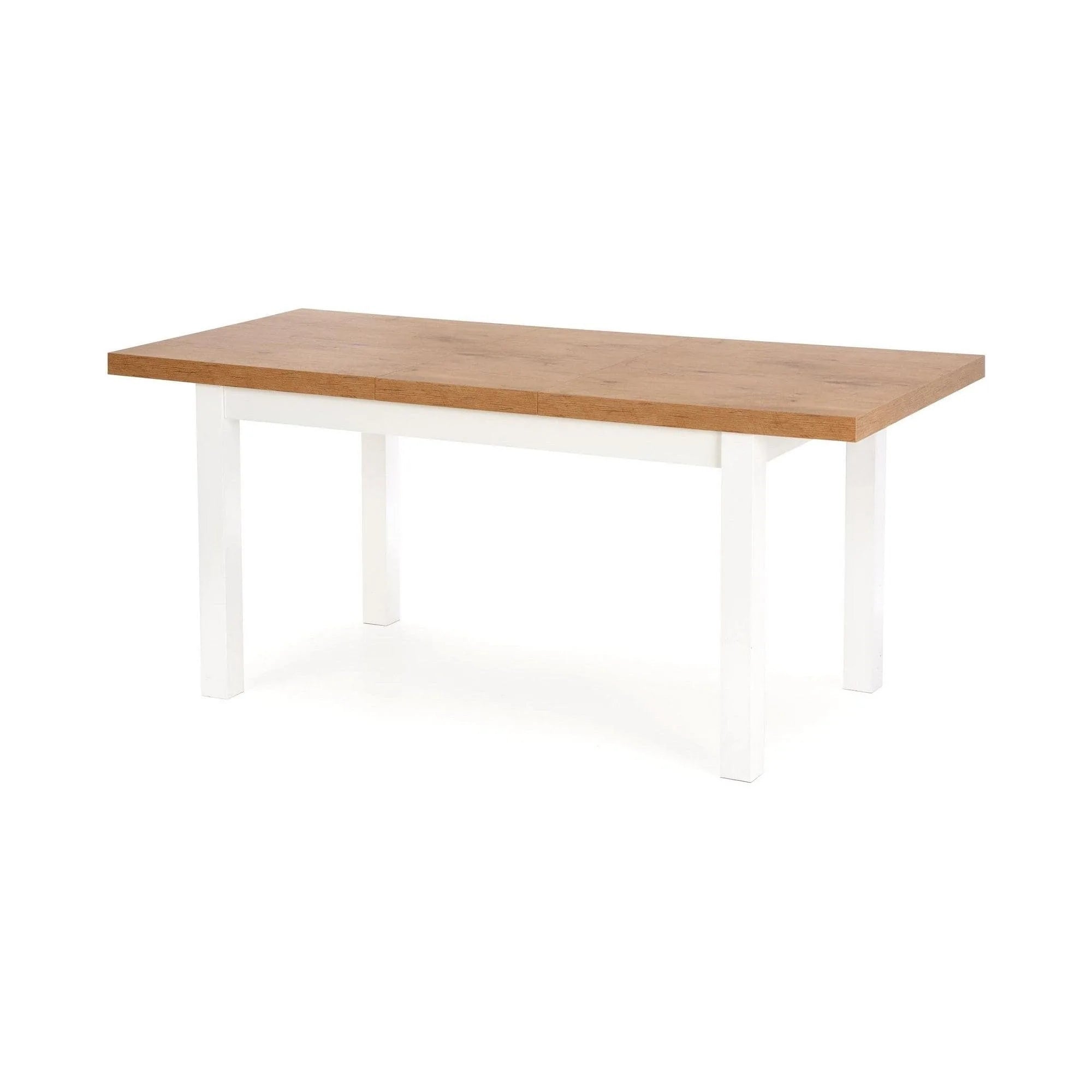 Masa TIAGO, stejar/alb, 140/220x80x76 cm