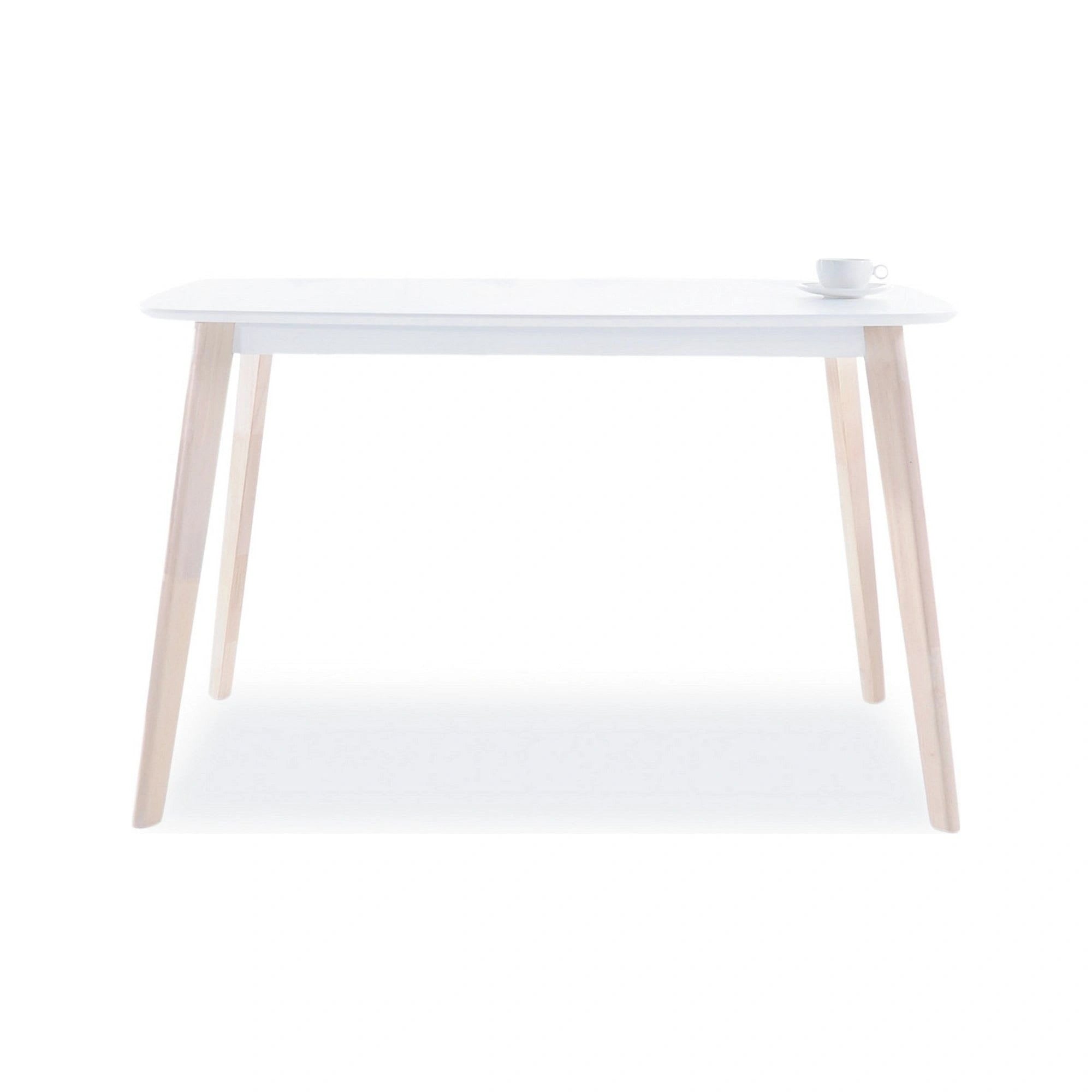 Masa TIBI, alb/stejar, 90x80x75 cm